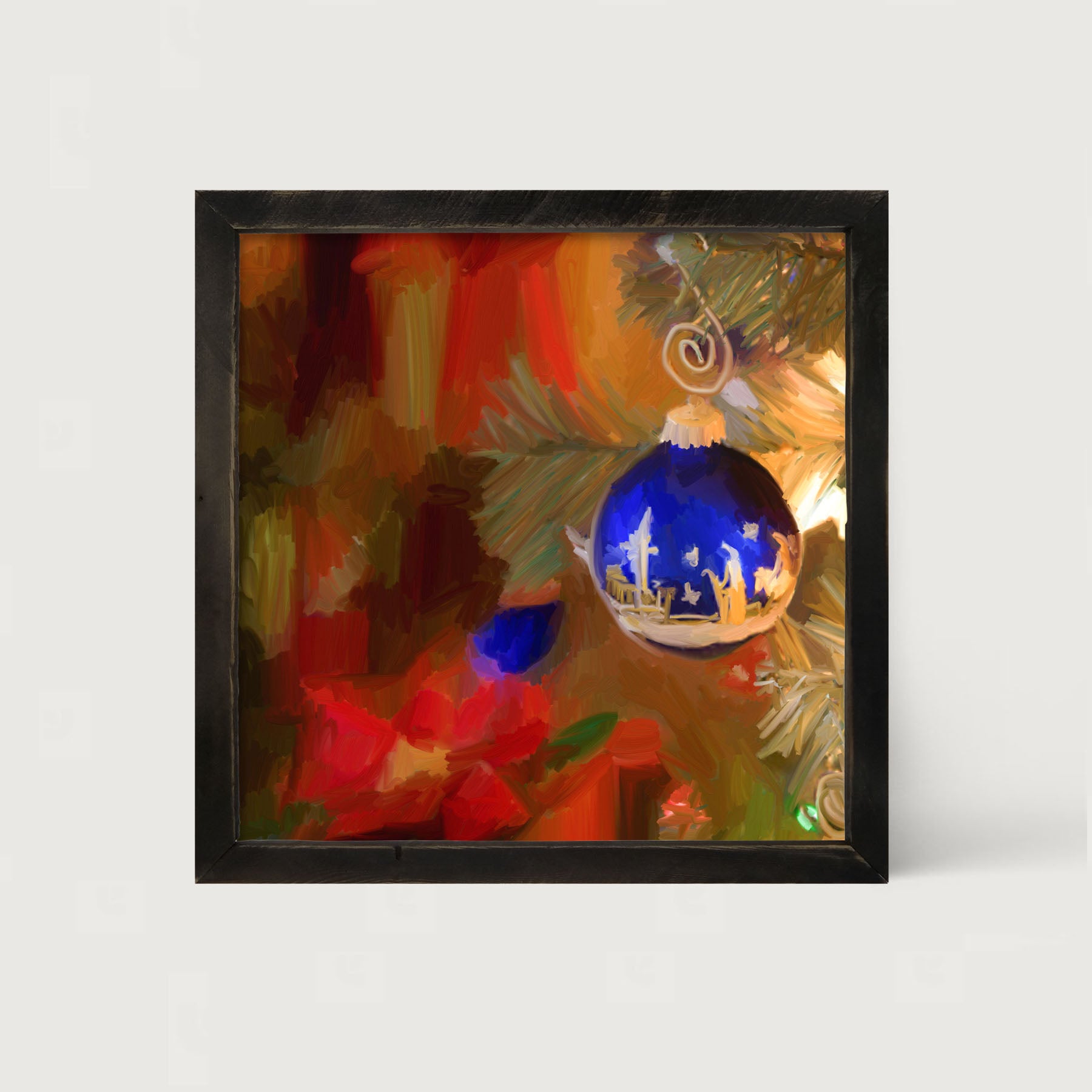 Blue Ornament - Framed art