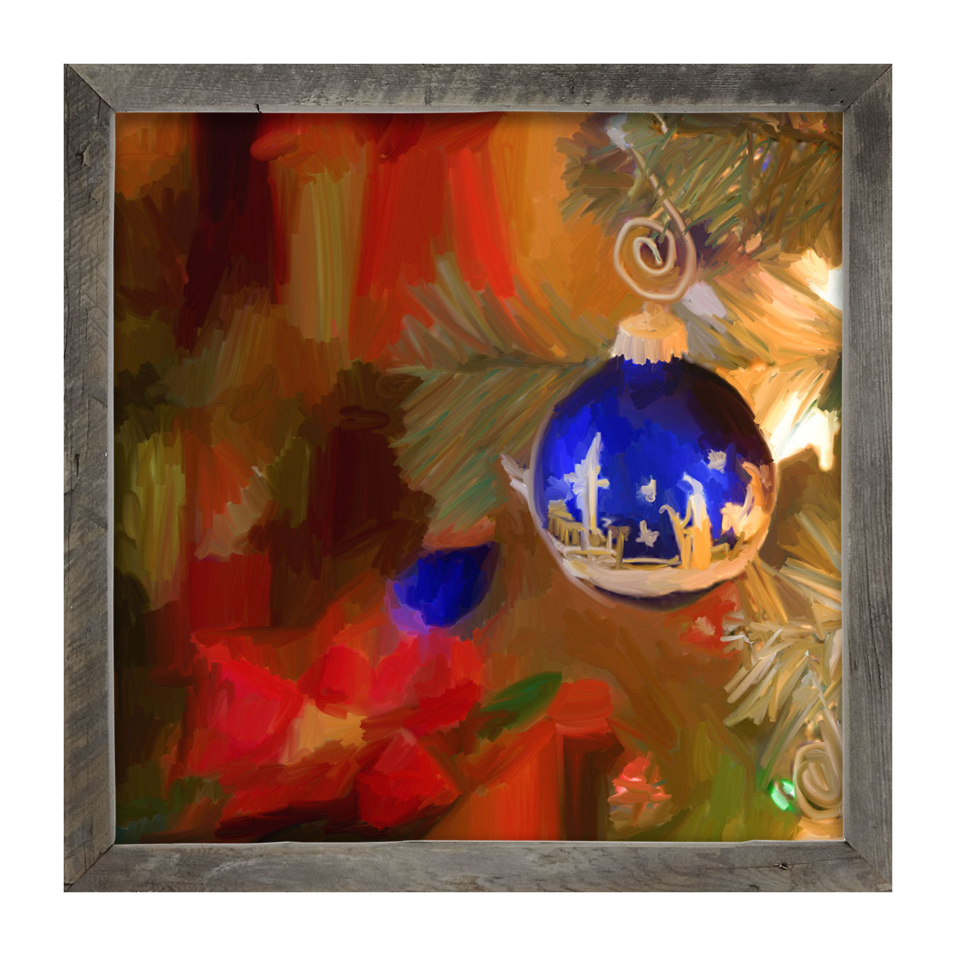 Blue Ornament - Framed art