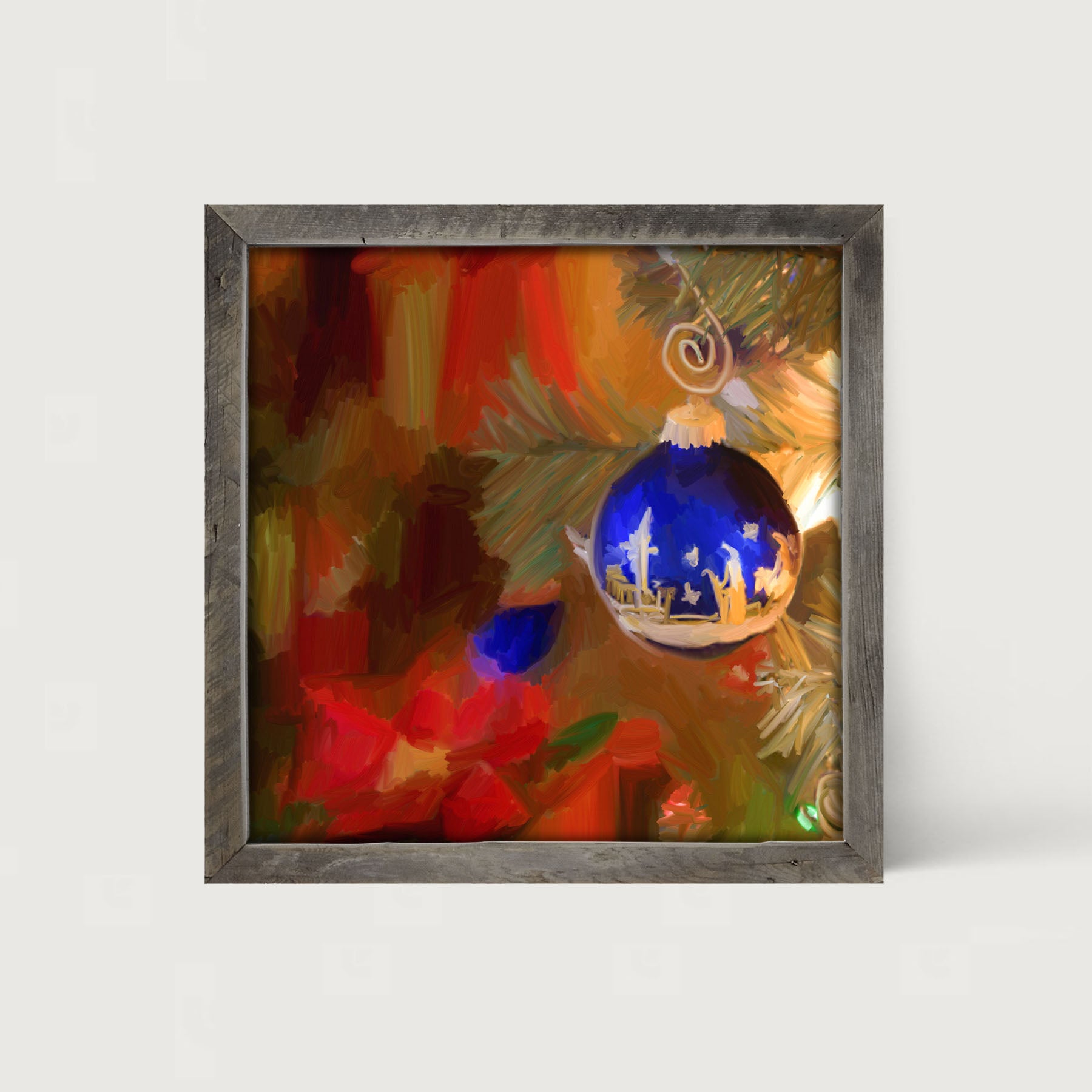 Blue Ornament - Framed art