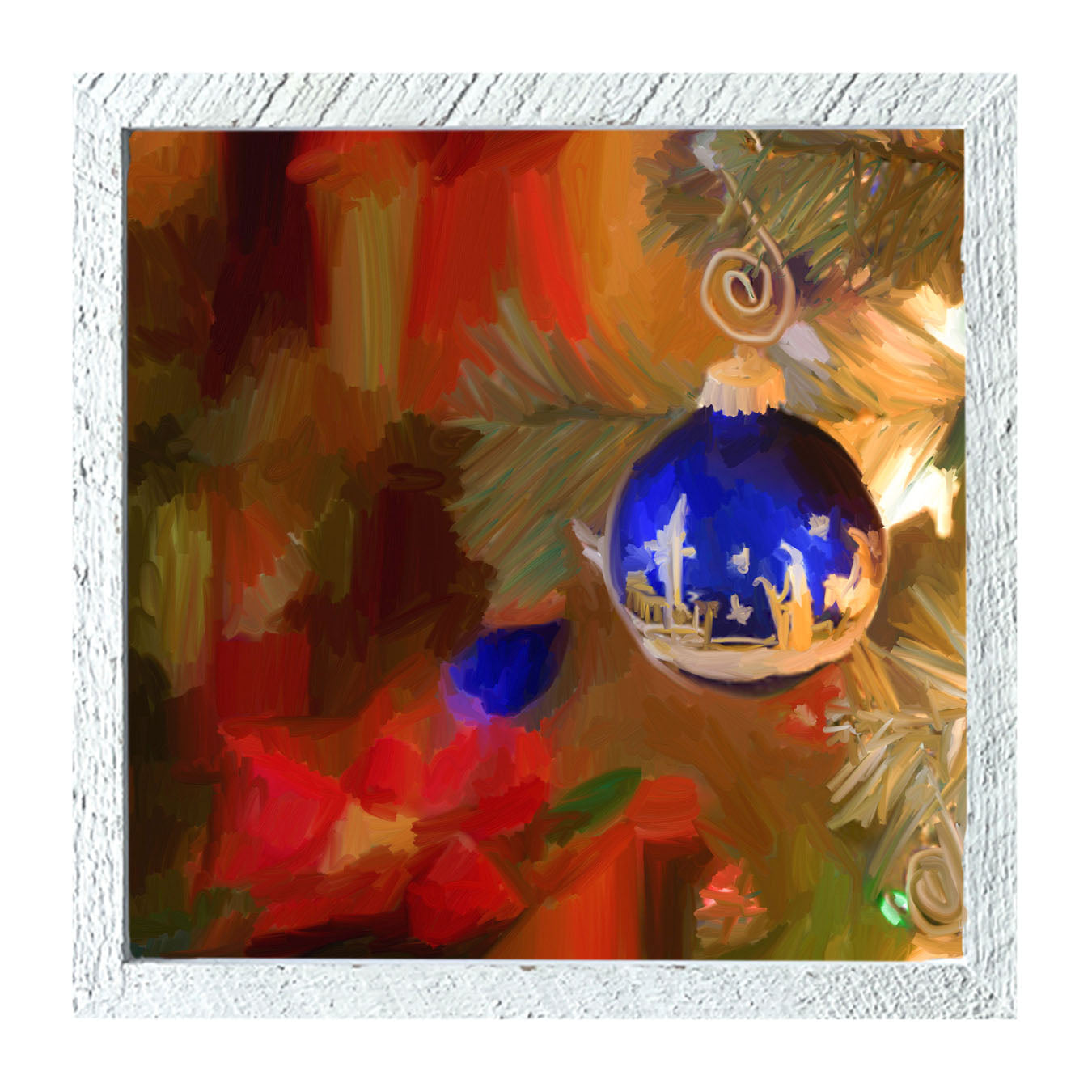 Blue Ornament - Framed art