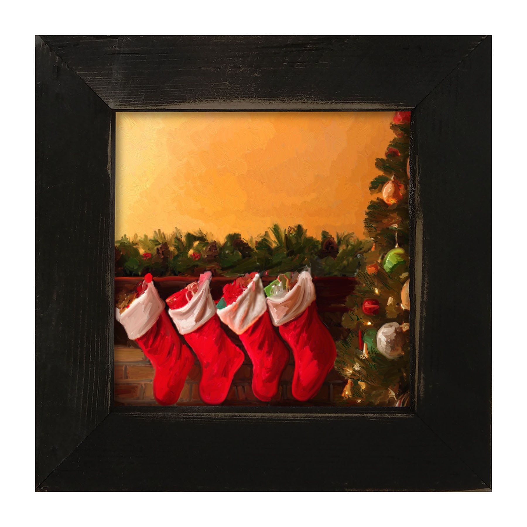 Christmas Stockings for Santa - Framed art