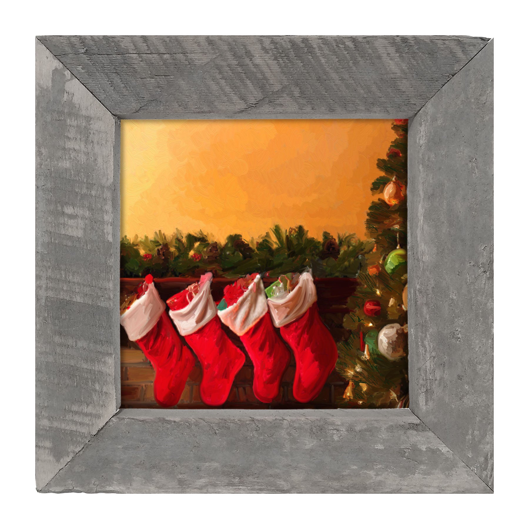 Christmas Stockings for Santa - Framed art