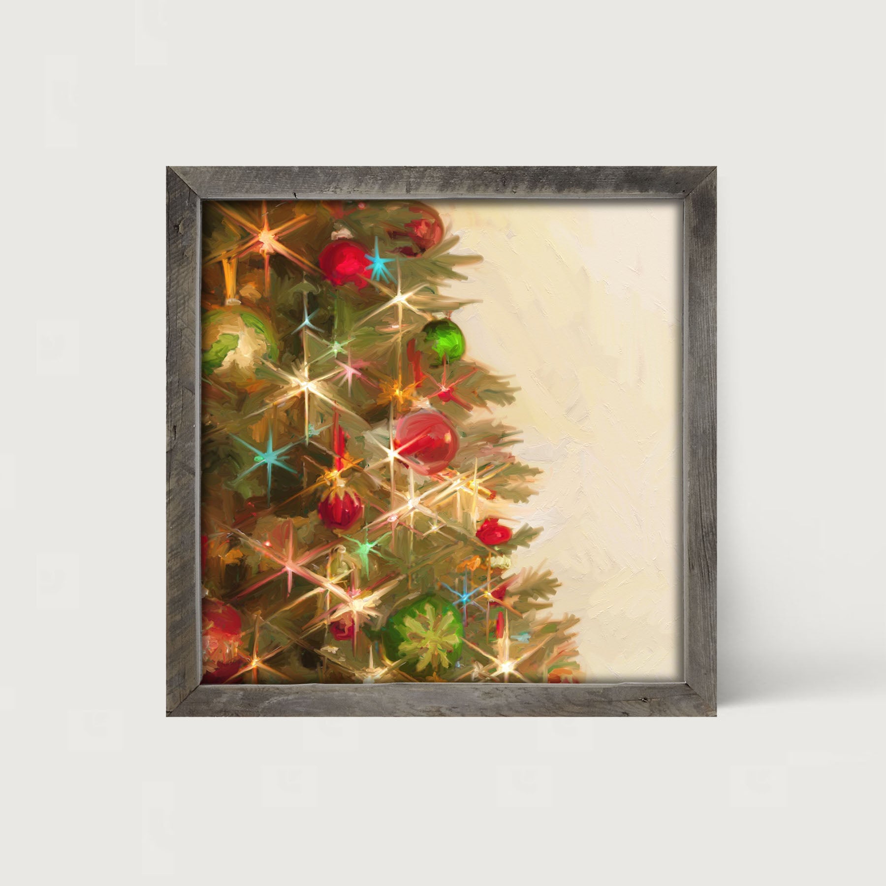 Lighted Christmas Tree - Framed art