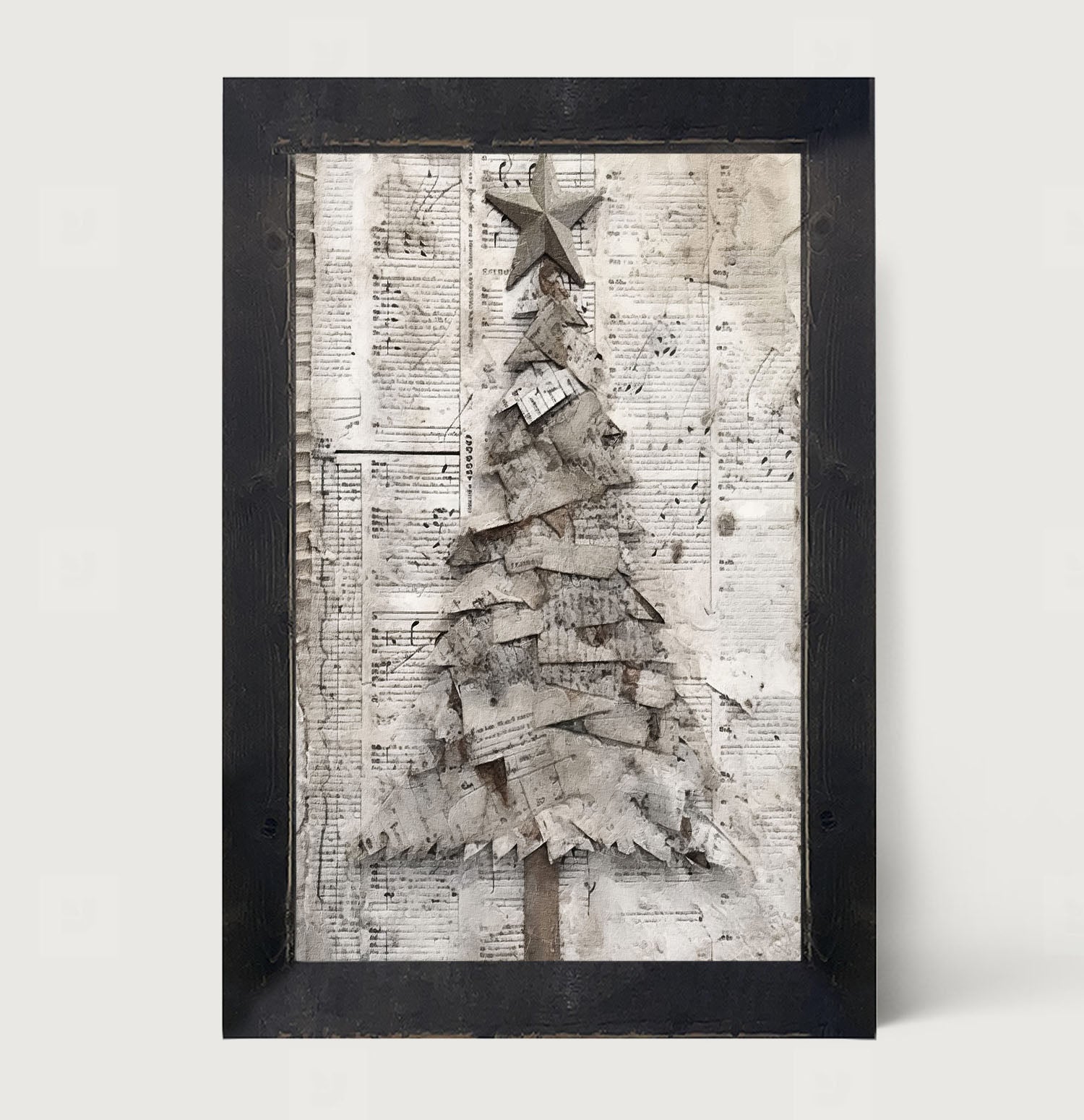 Paper-style Christmas Tree 2 - Framed art