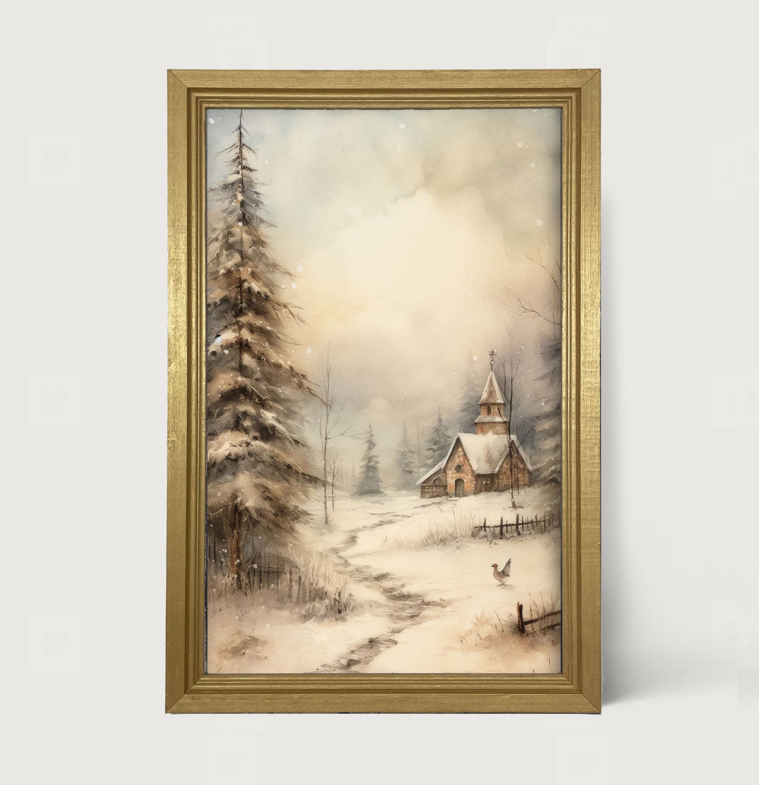 Serene winter view - Framed art