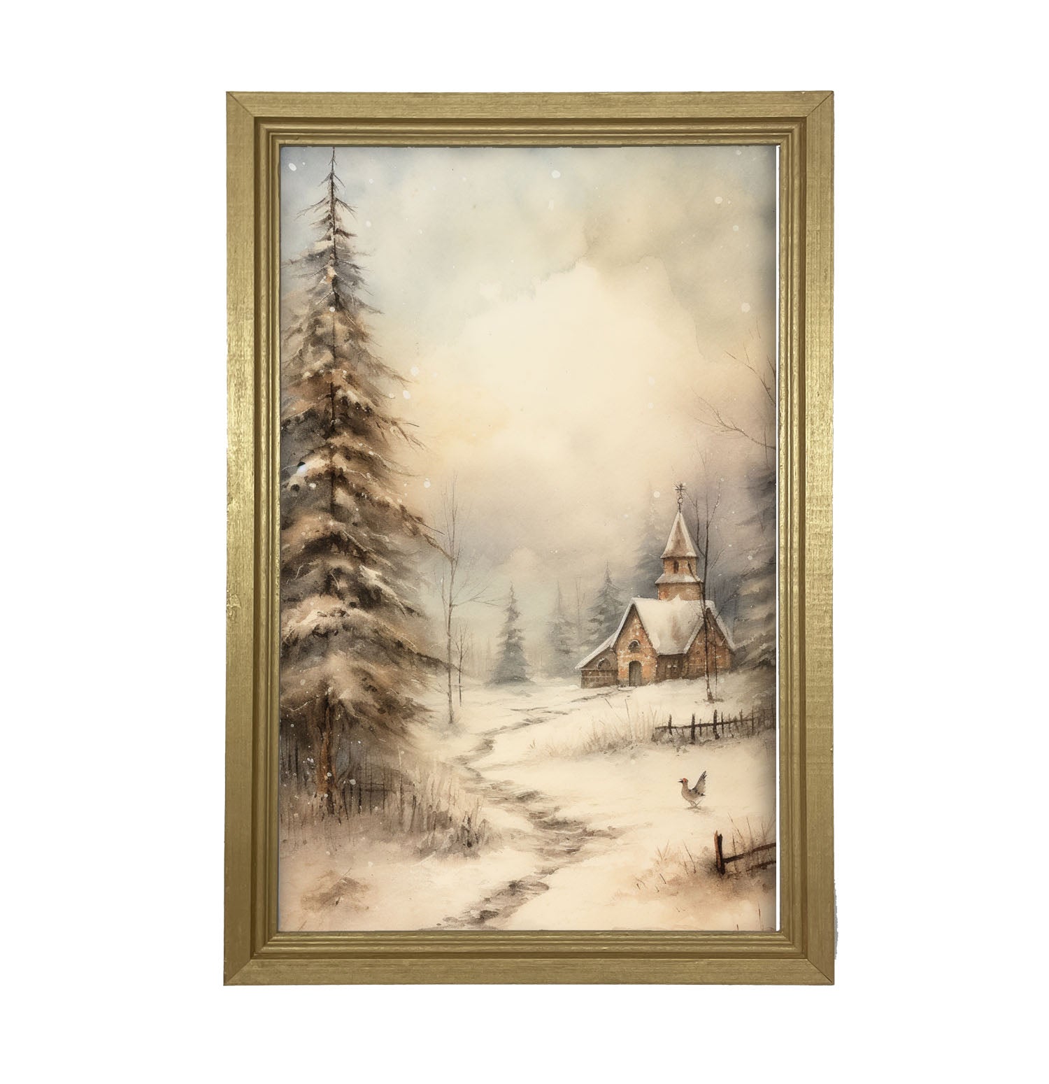 Serene winter view - Framed art