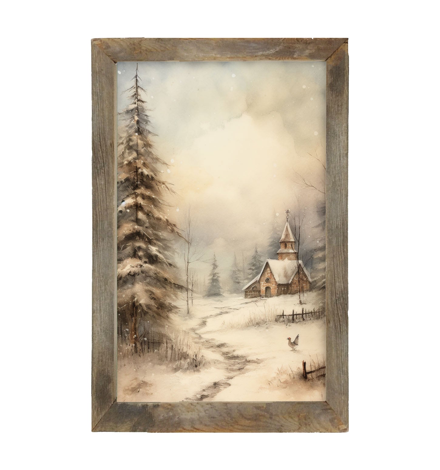 Serene winter view - Framed art