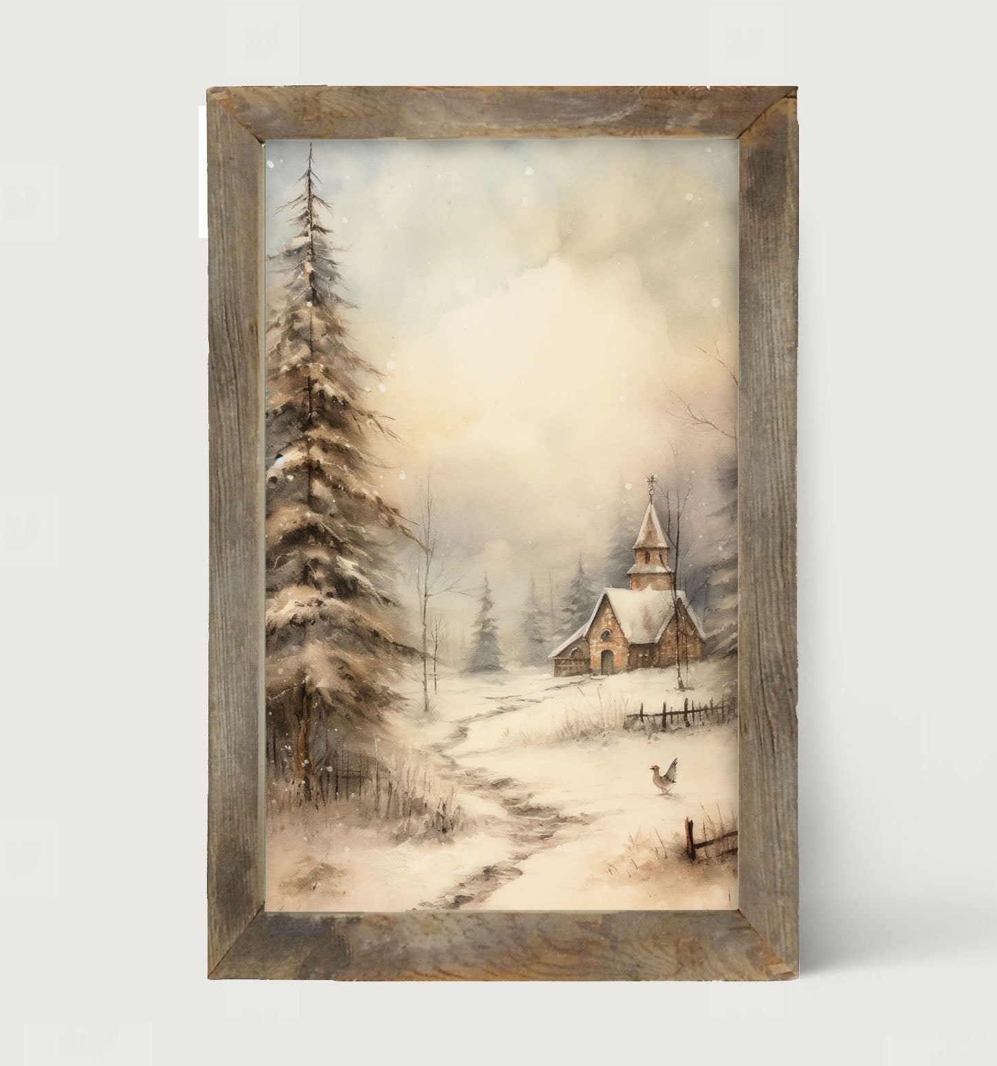 Serene winter view - Framed art