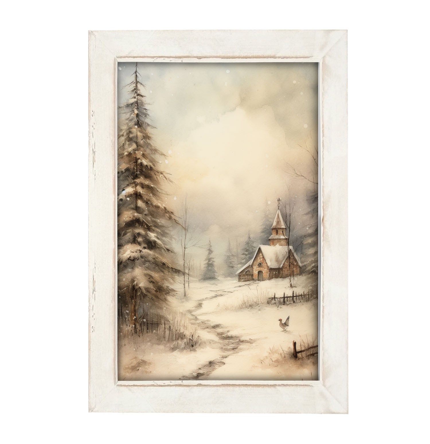 Serene winter view - Framed art