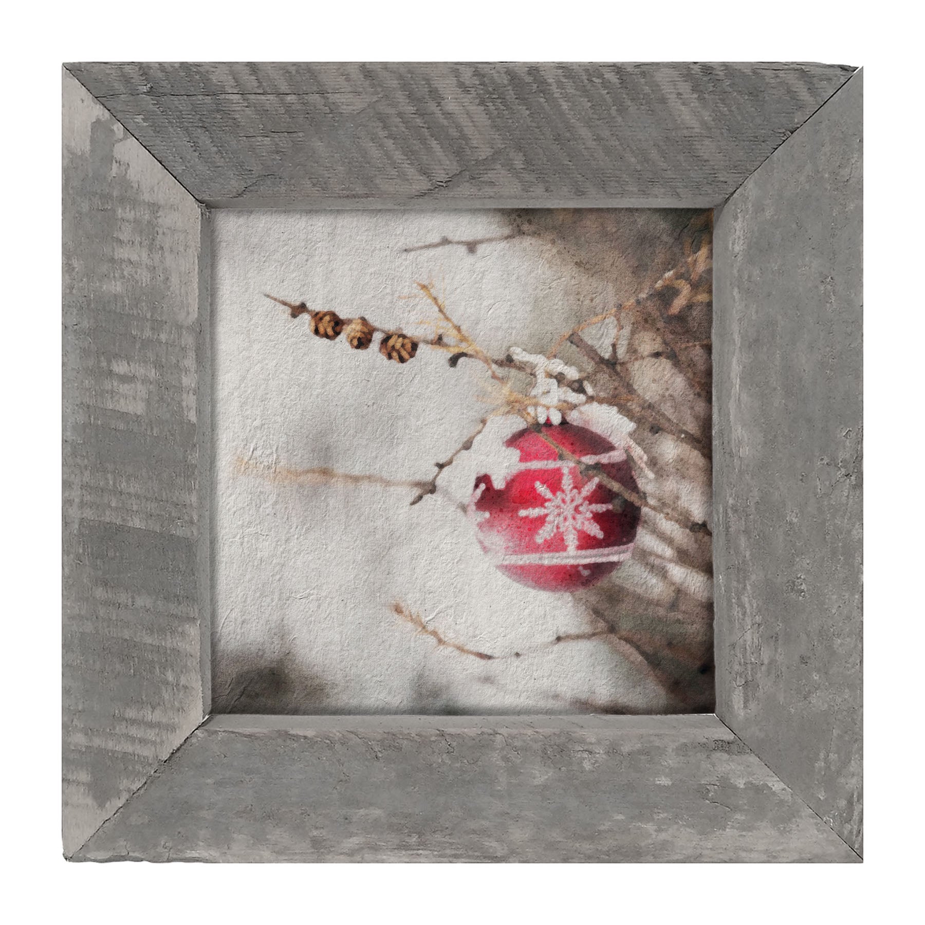 Red ornament - Framed art