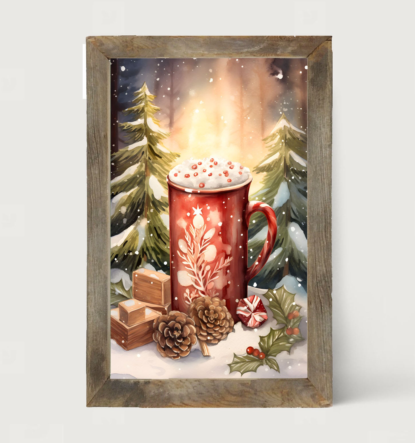 Christmas cocoa - Framed art