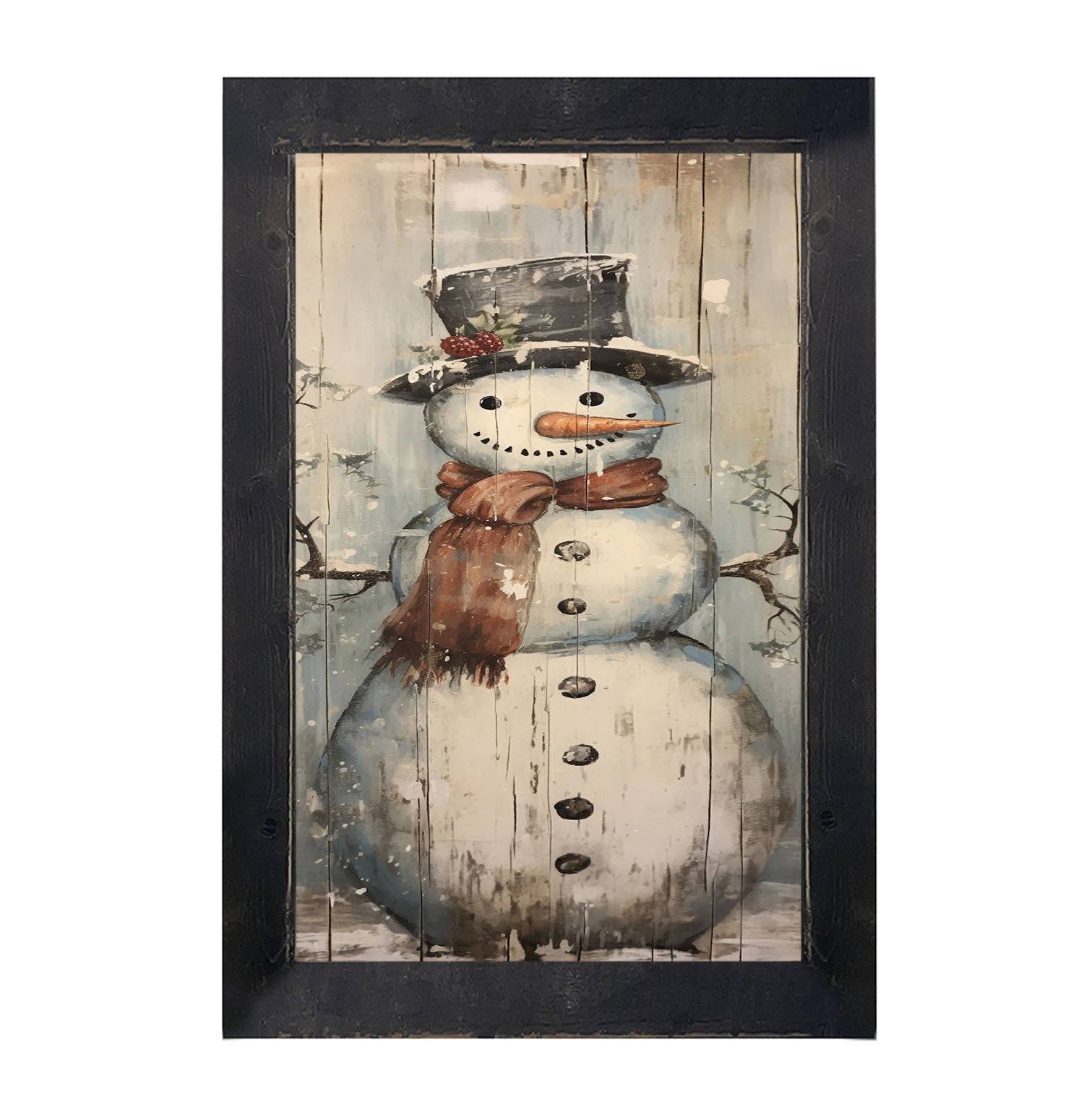Smiling snowman - Framed art