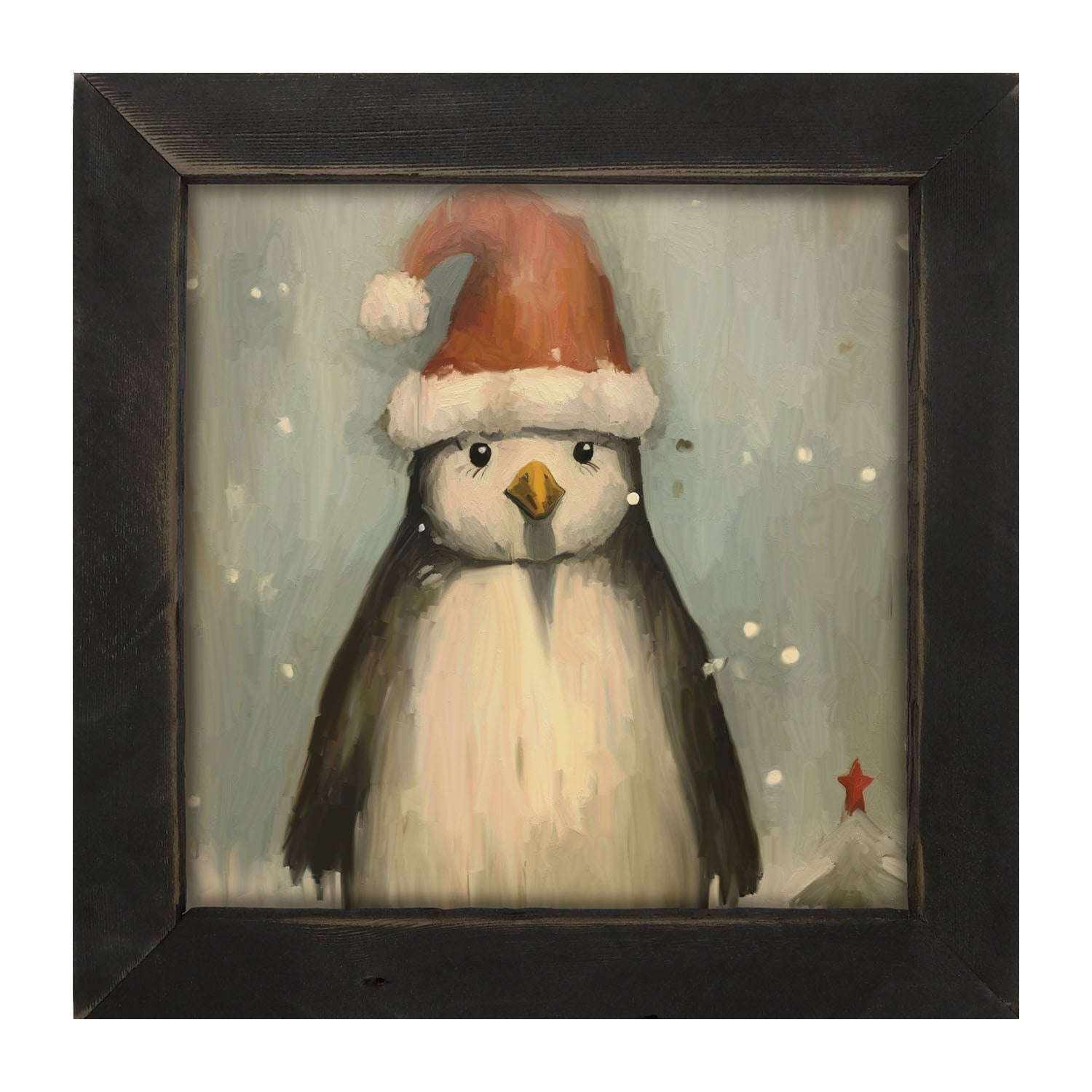 Christmas Penguin - Framed Art