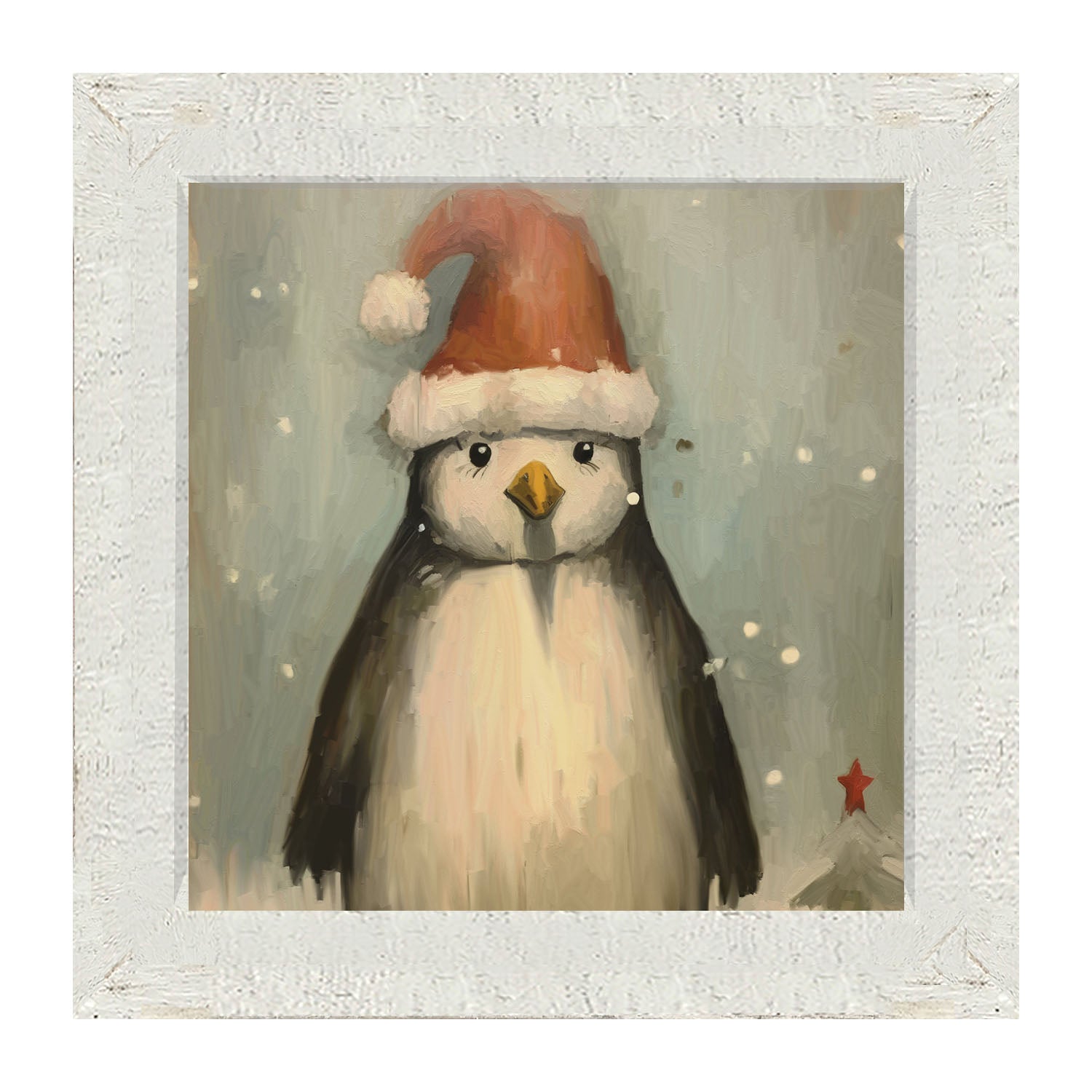 Christmas Penguin - Framed Art