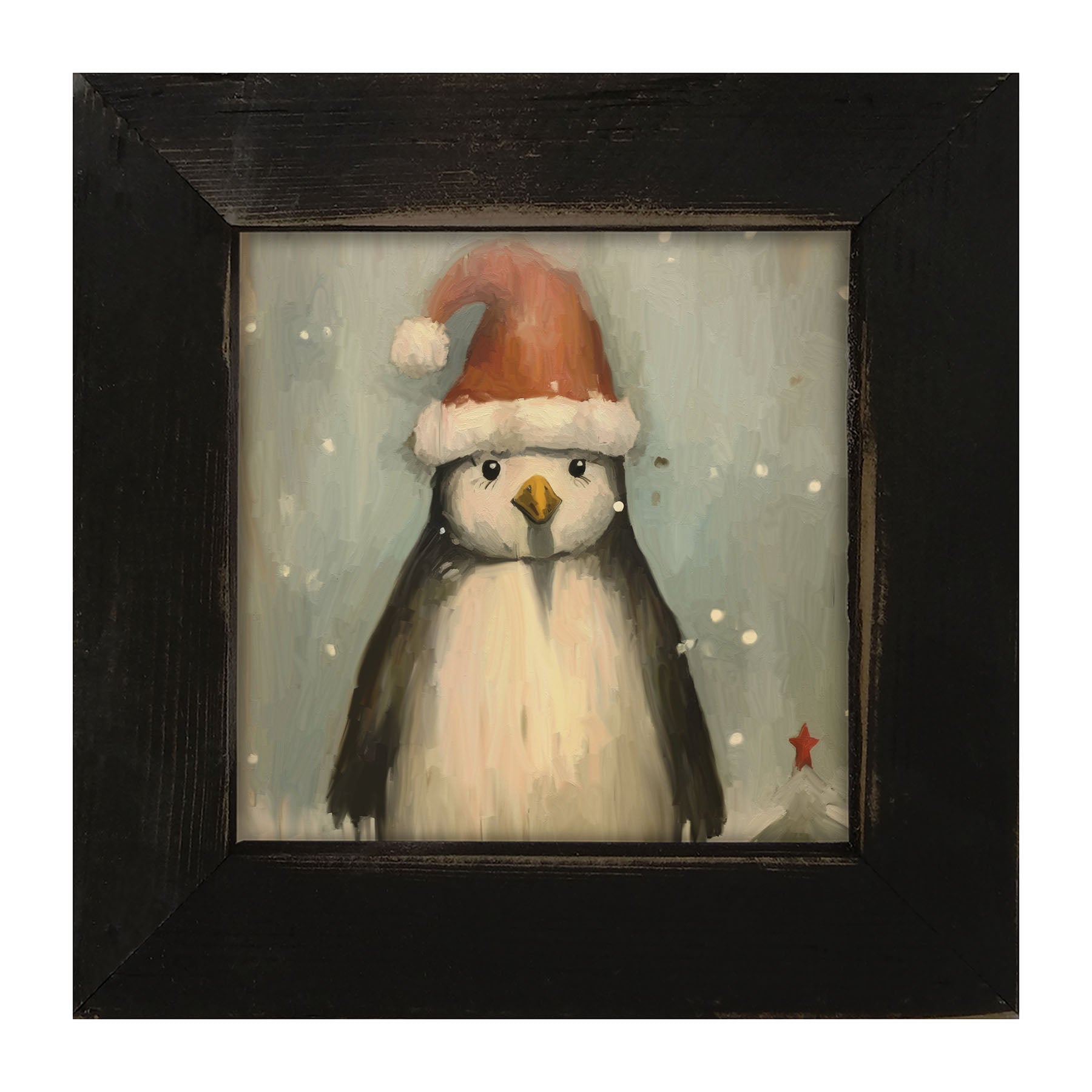 Christmas Penguin - Framed Art