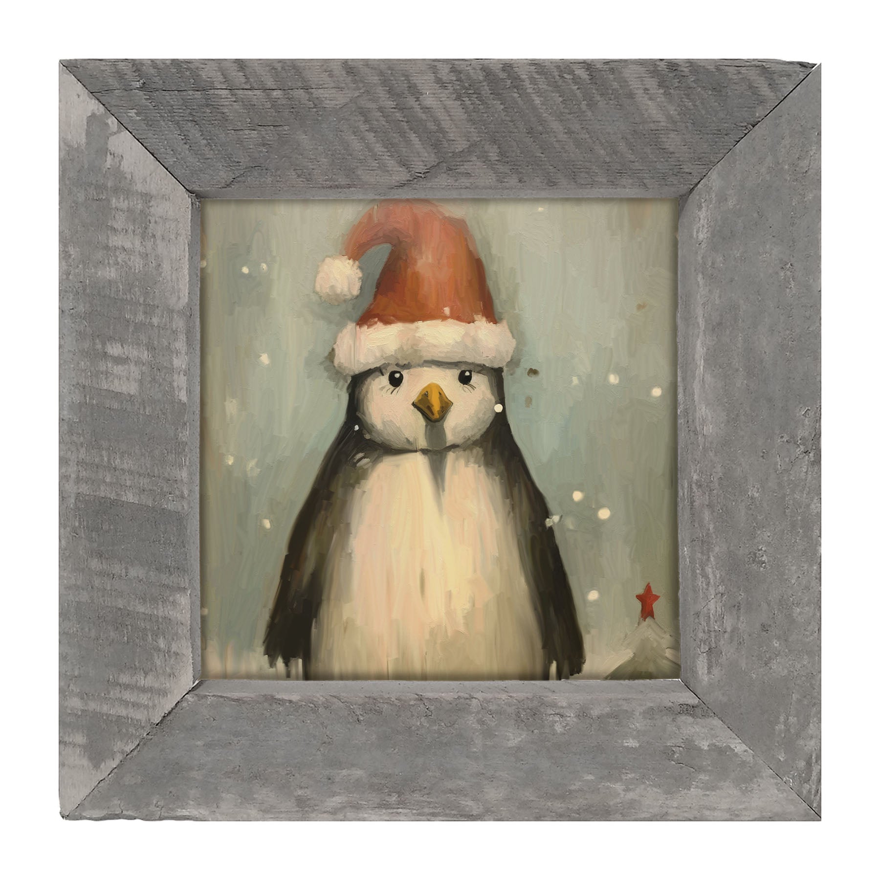 Christmas Penguin - Framed Art