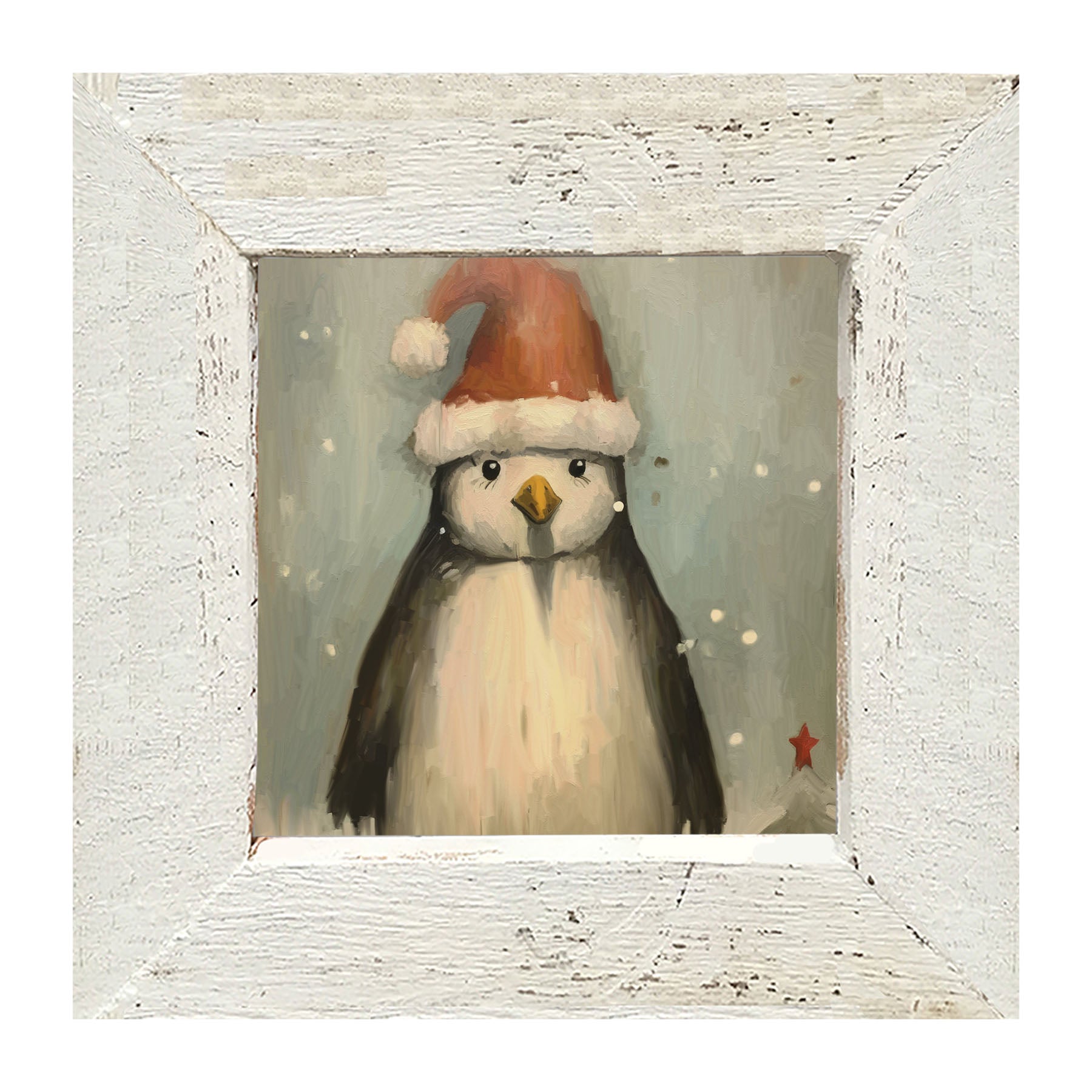 Christmas Penguin - Framed Art