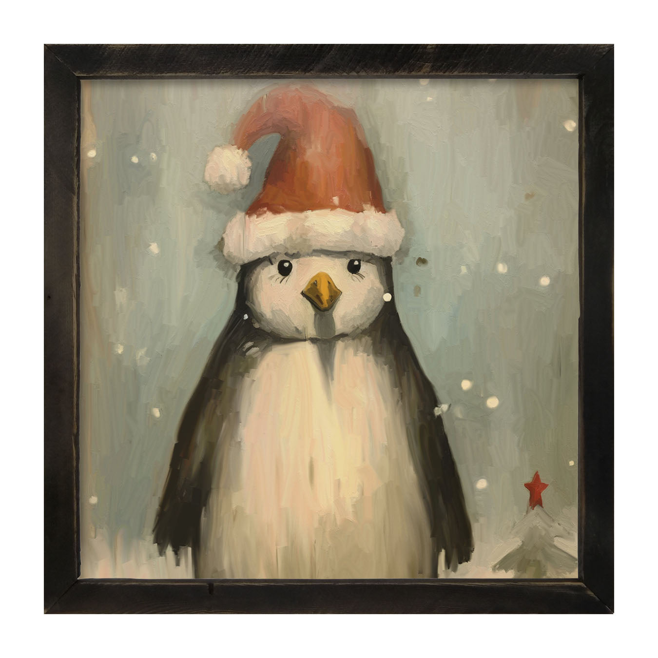 Christmas Penguin - Framed Art