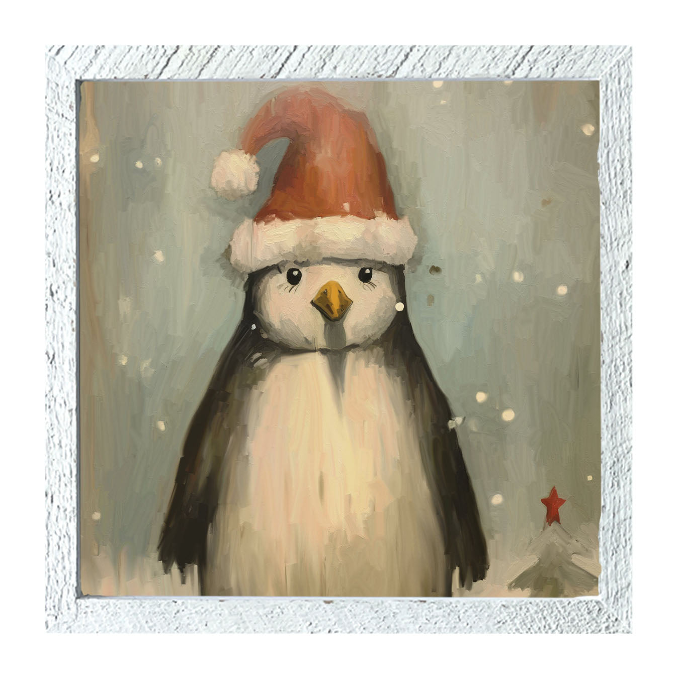 Christmas Penguin - Framed Art