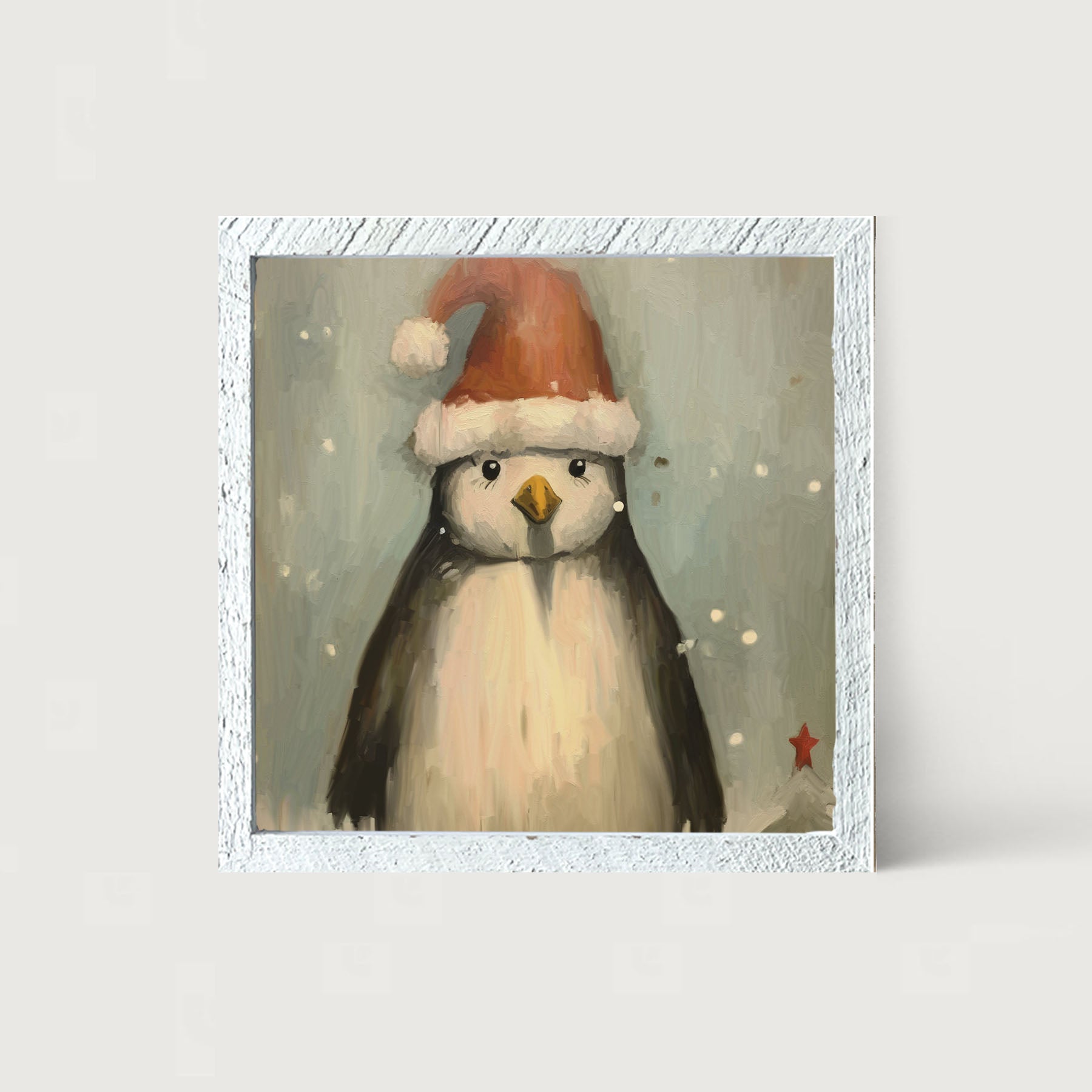 Christmas Penguin - Framed Art