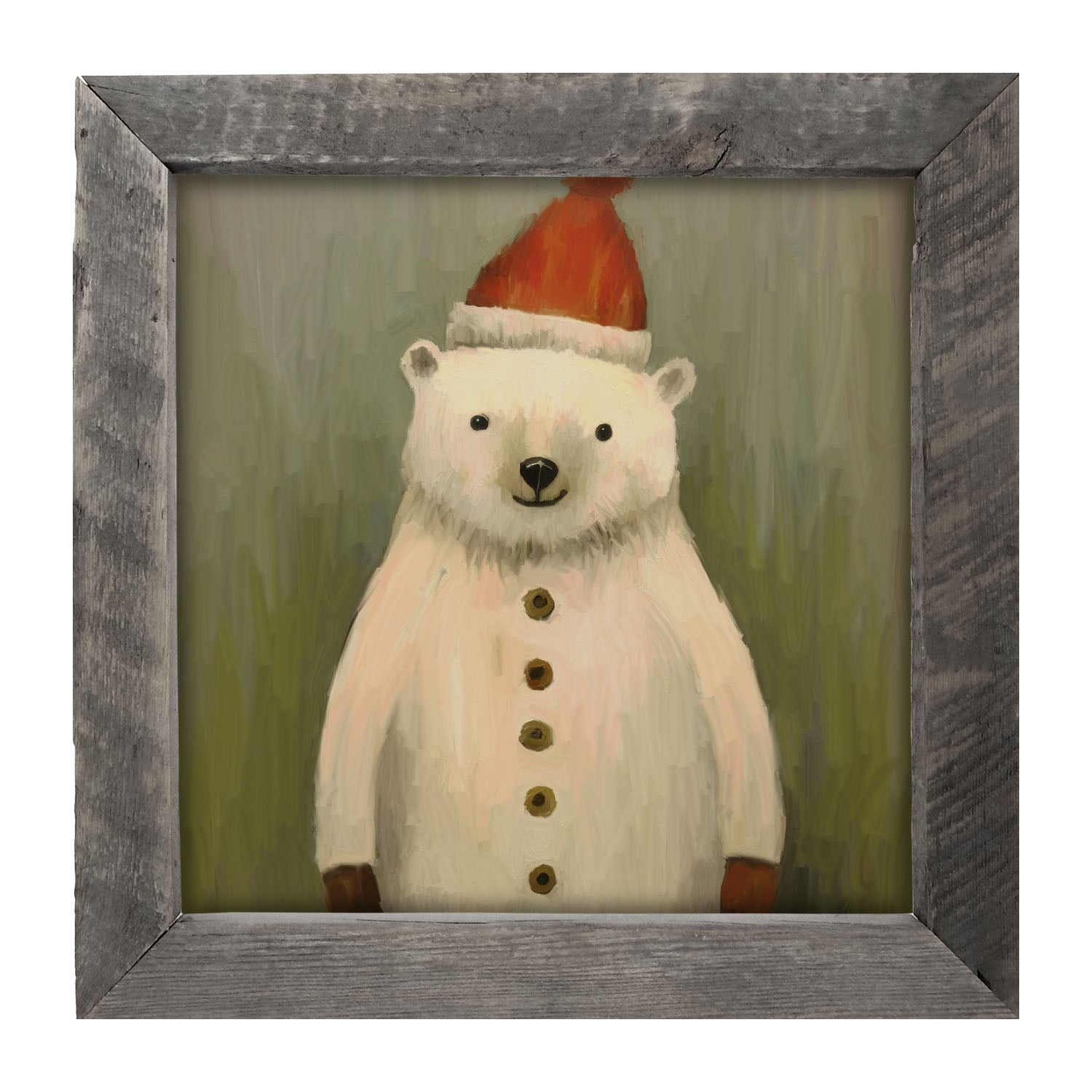 Christmas Polar Bear - Framed Art