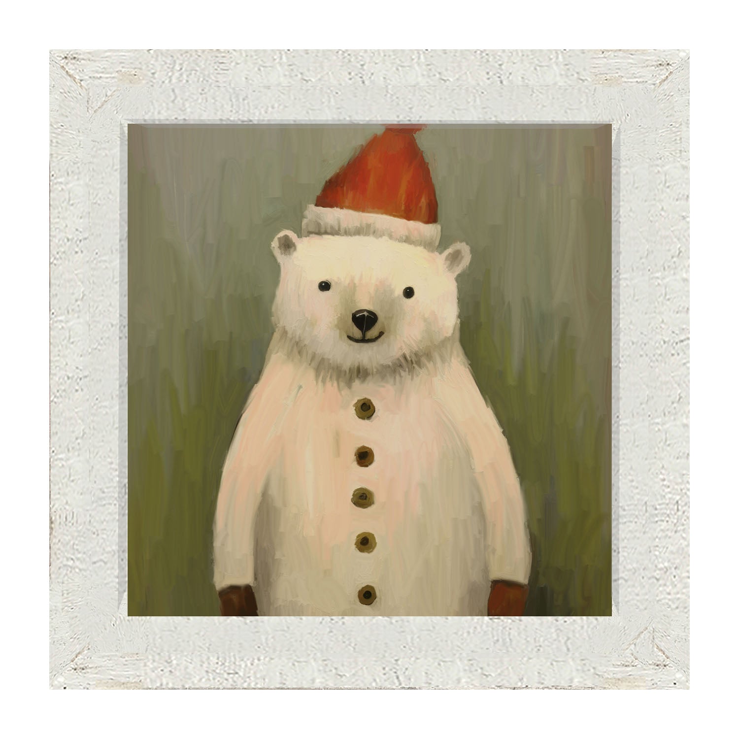 Christmas Polar Bear - Framed Art