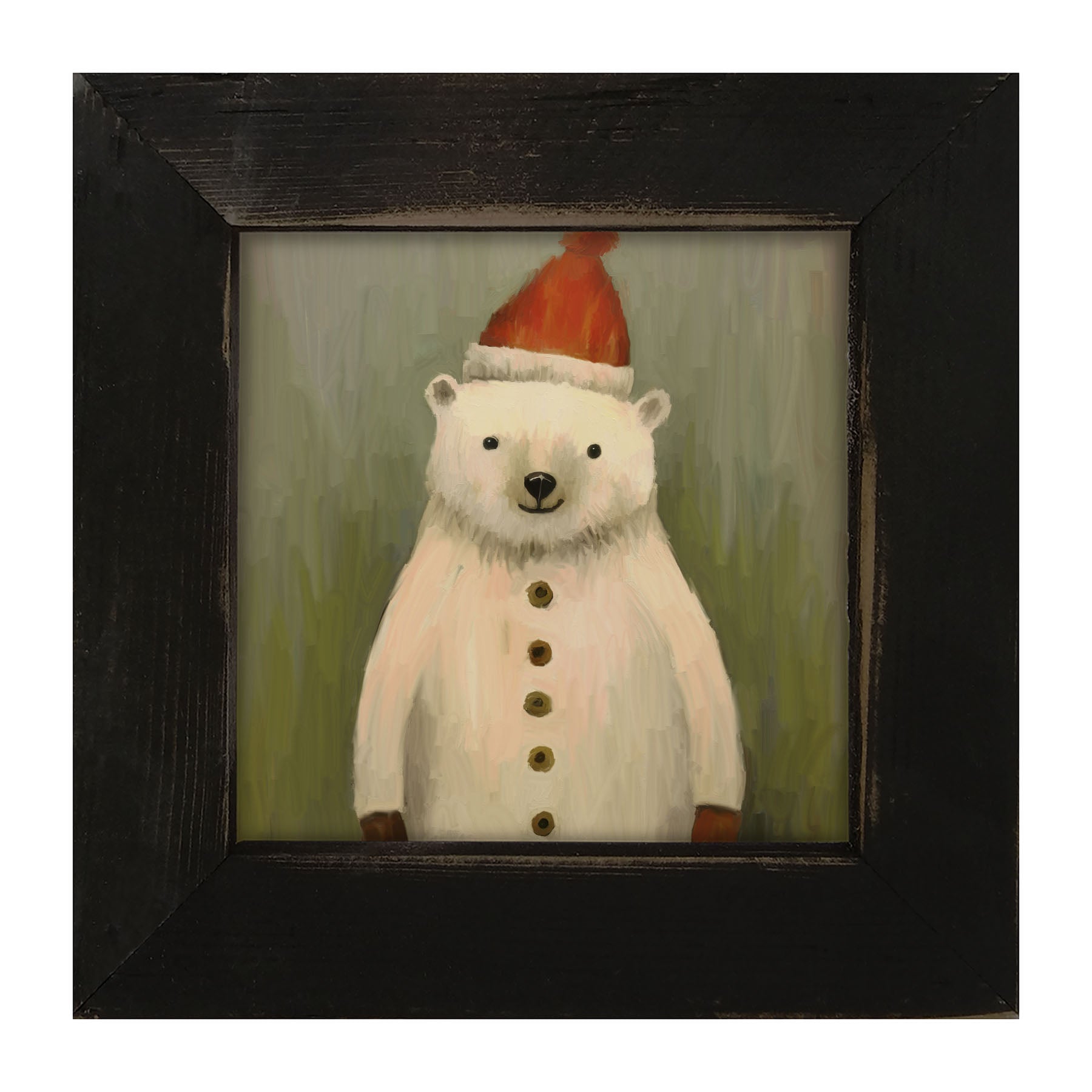 Christmas Polar Bear - Framed Art