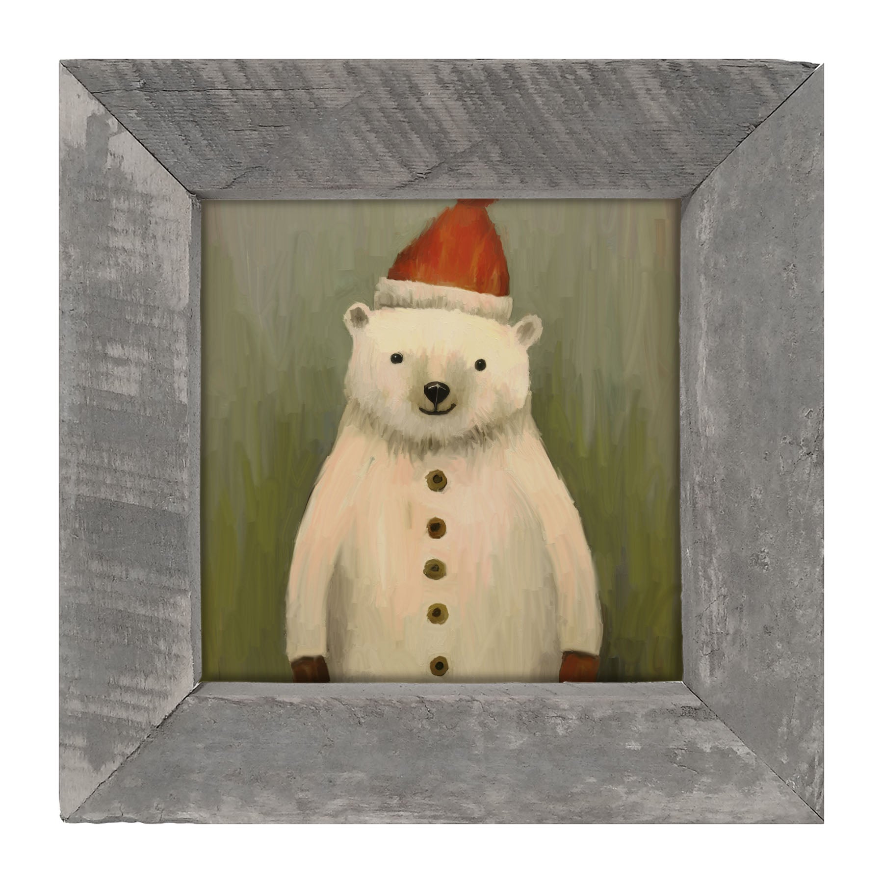 Christmas Polar Bear - Framed Art