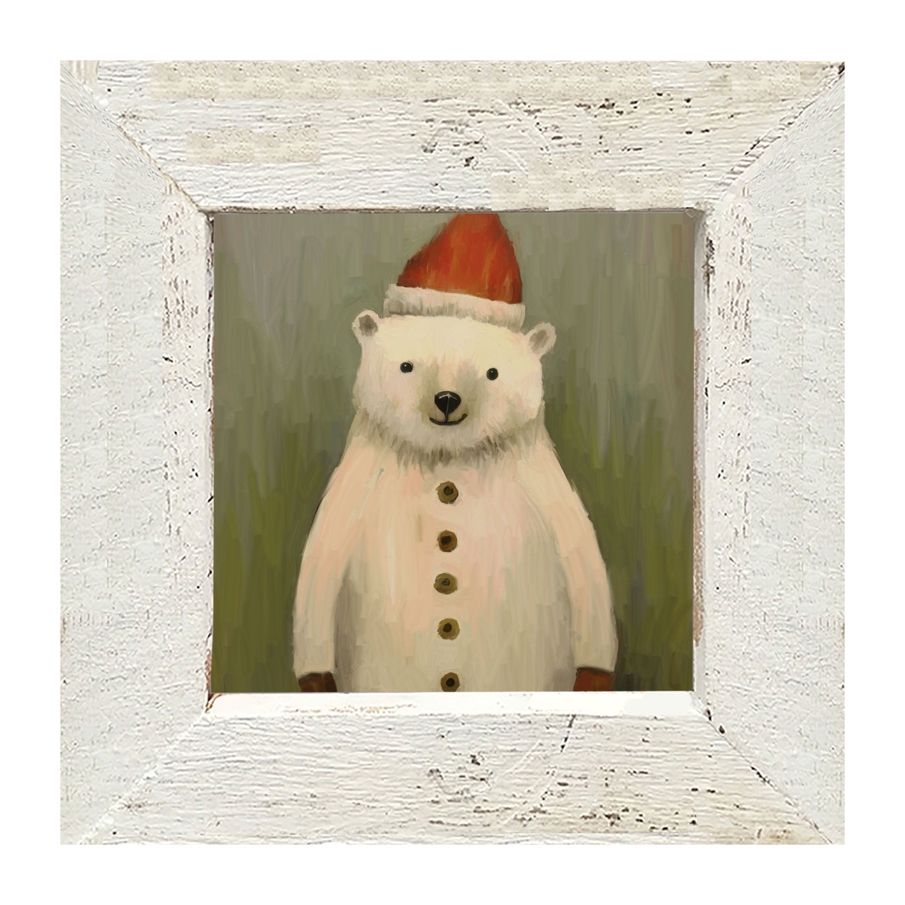 Christmas Polar Bear - Framed Art