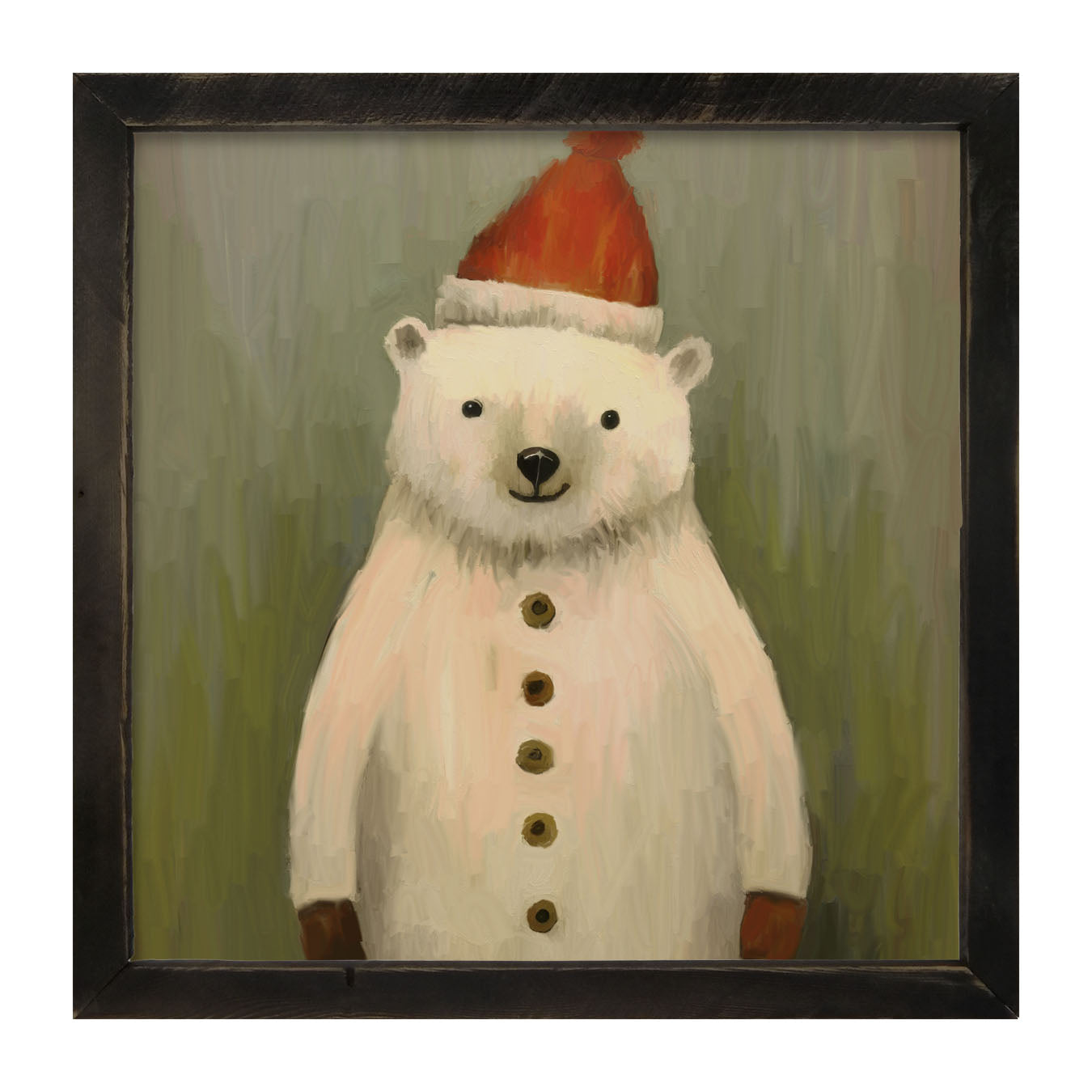 Christmas Polar Bear - Framed Art