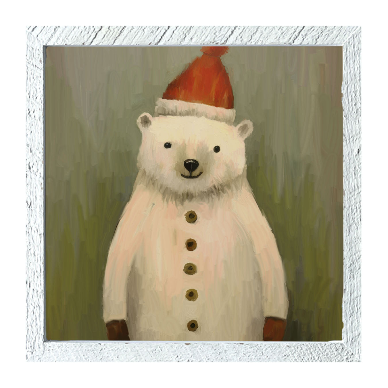 Christmas Polar Bear - Framed Art