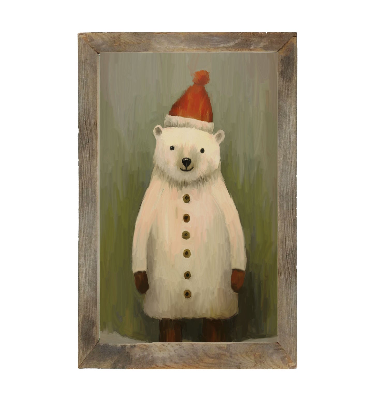 Christmas Polar Bear - Framed Art