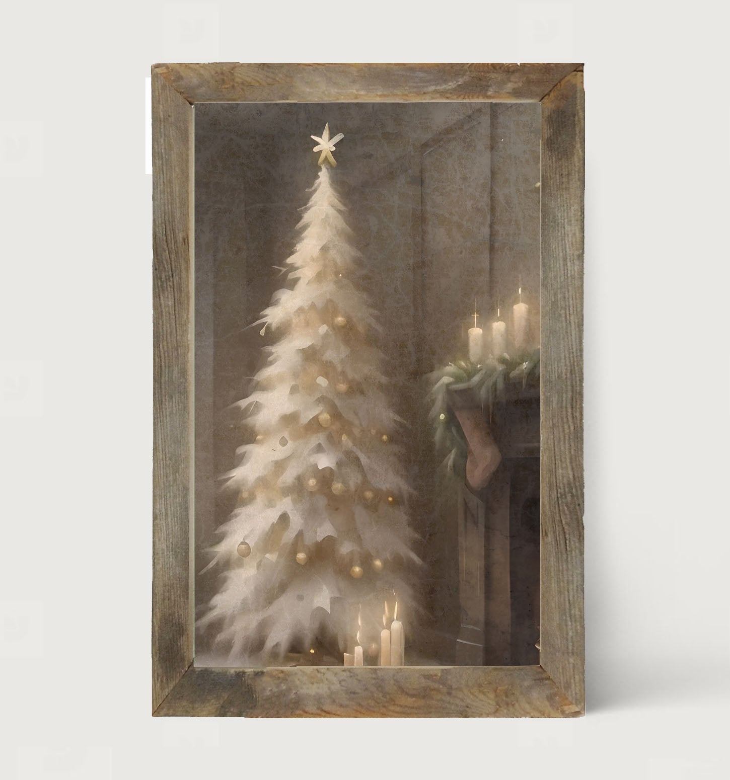 Gold and white Christmas tree