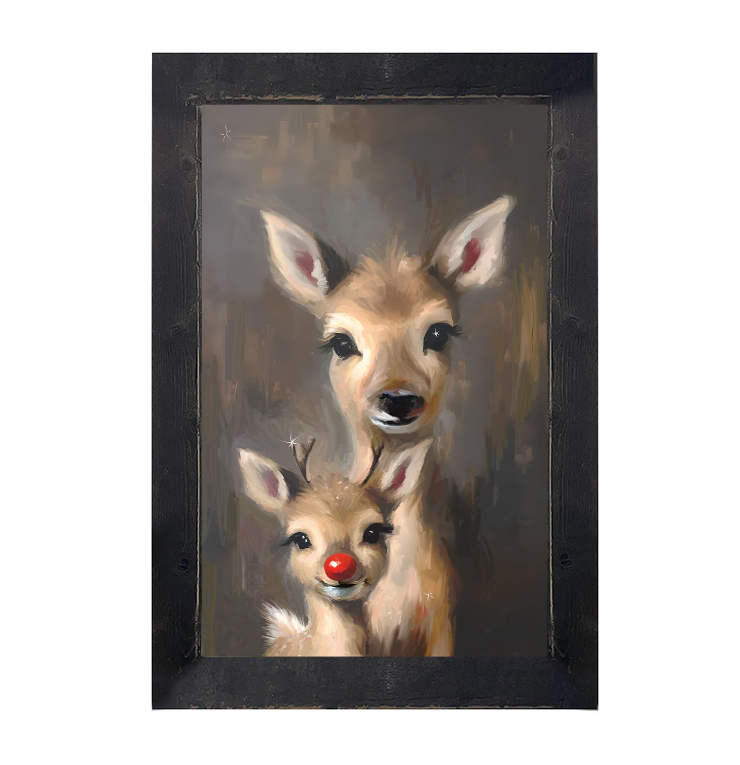 Rudolph and Mama - Framed Art