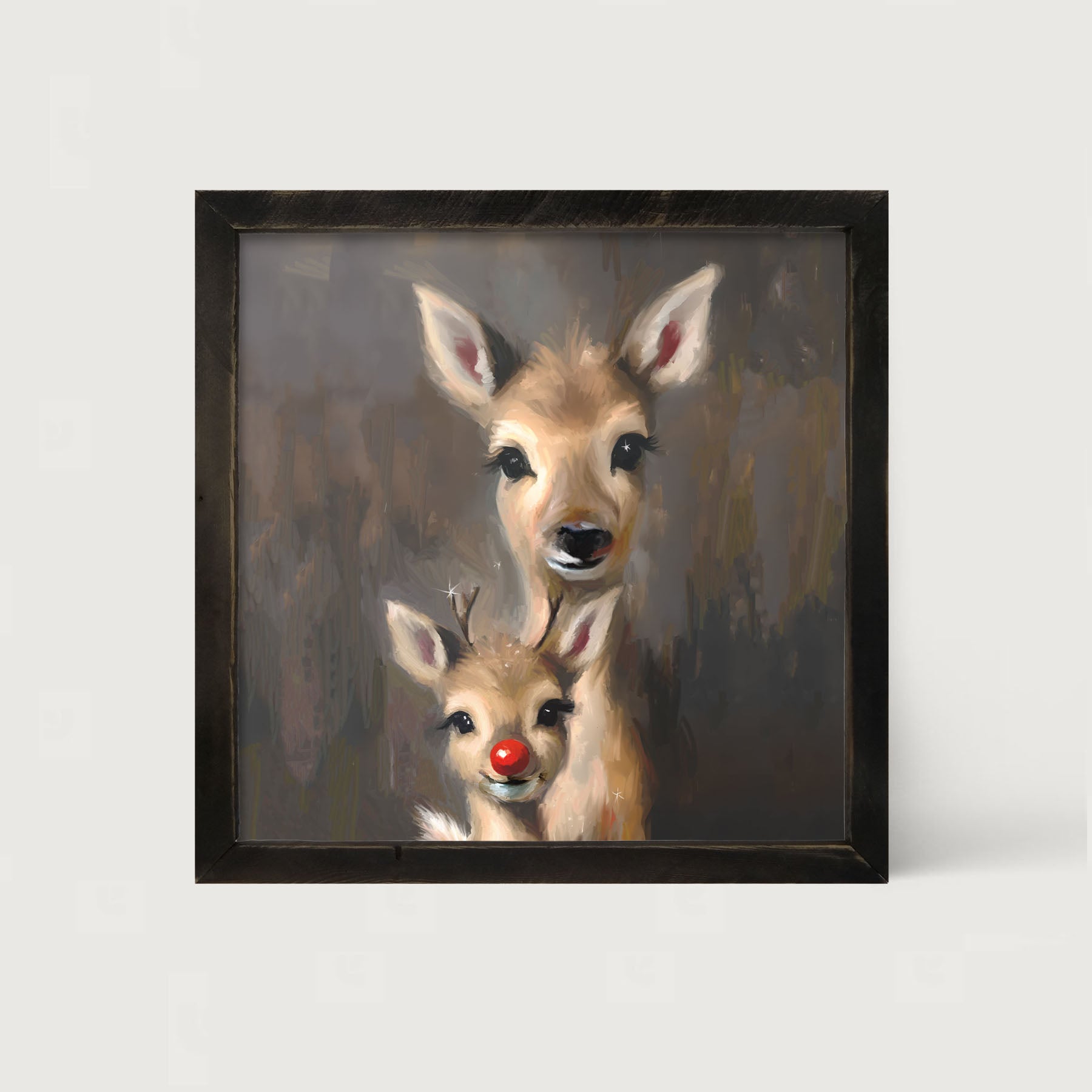 Rudolph and Mama - Framed Art