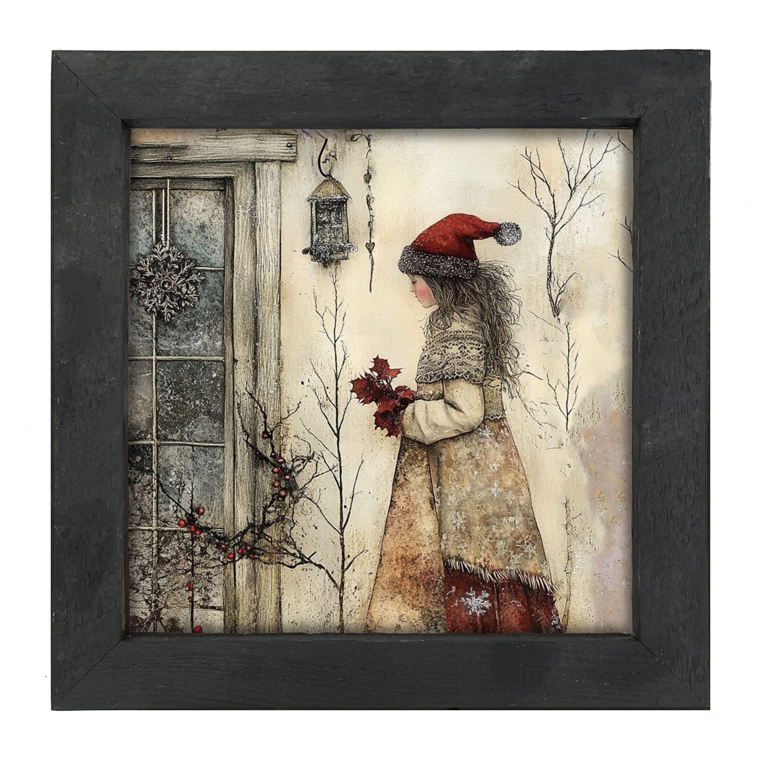 Wintertime Woman - Framed Art
