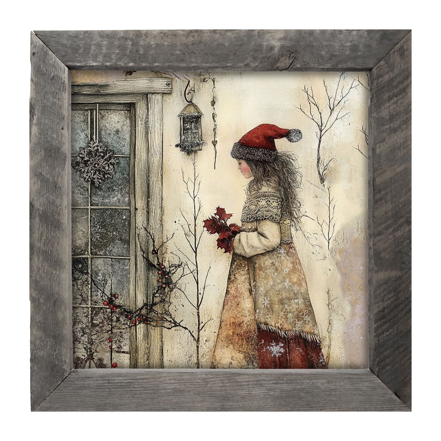 Wintertime Woman - Framed Art