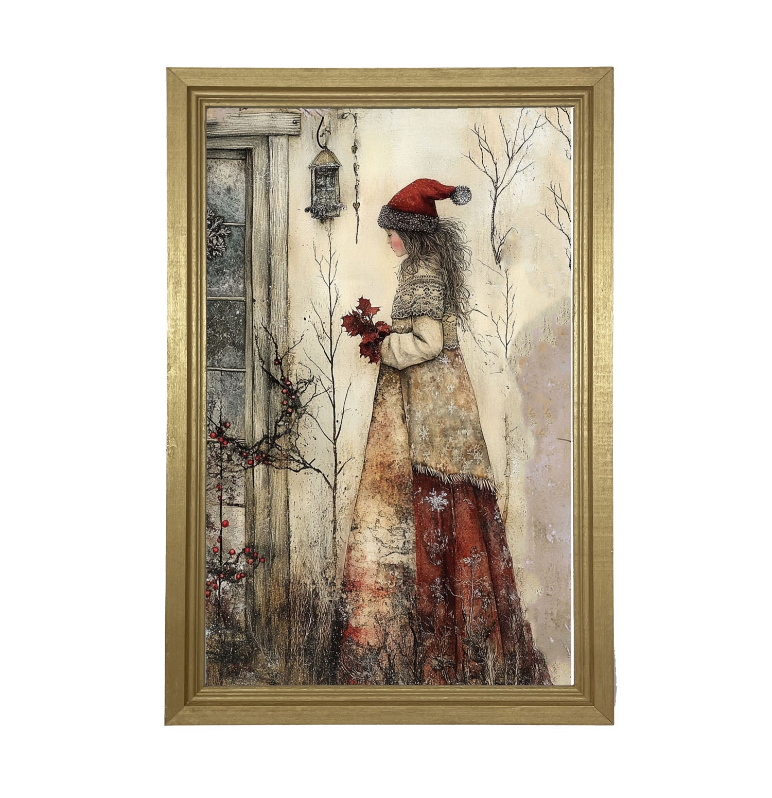Wintertime Woman - Framed Art