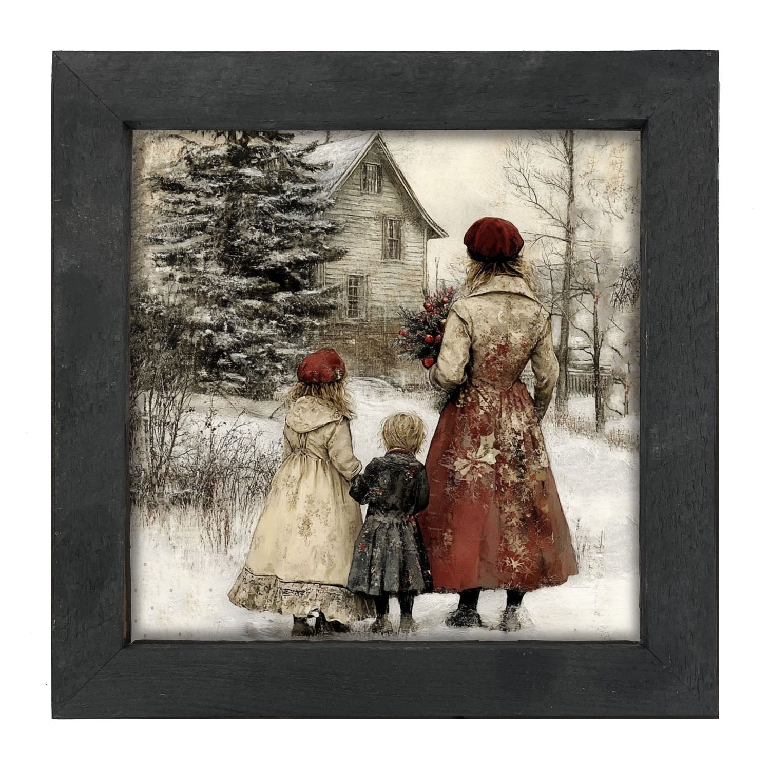 A Winter Visit - Framed Art