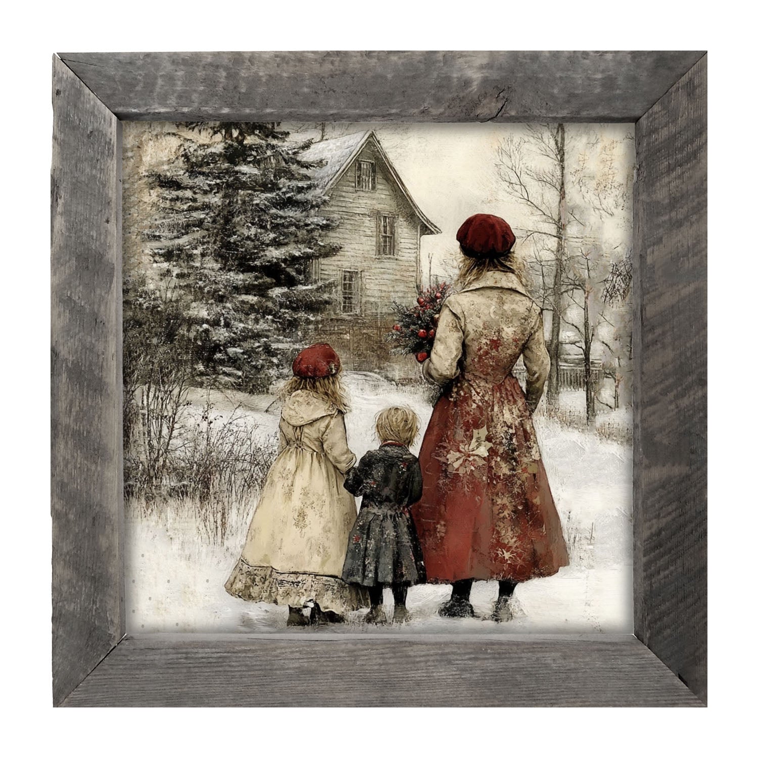 A Winter Visit - Framed Art