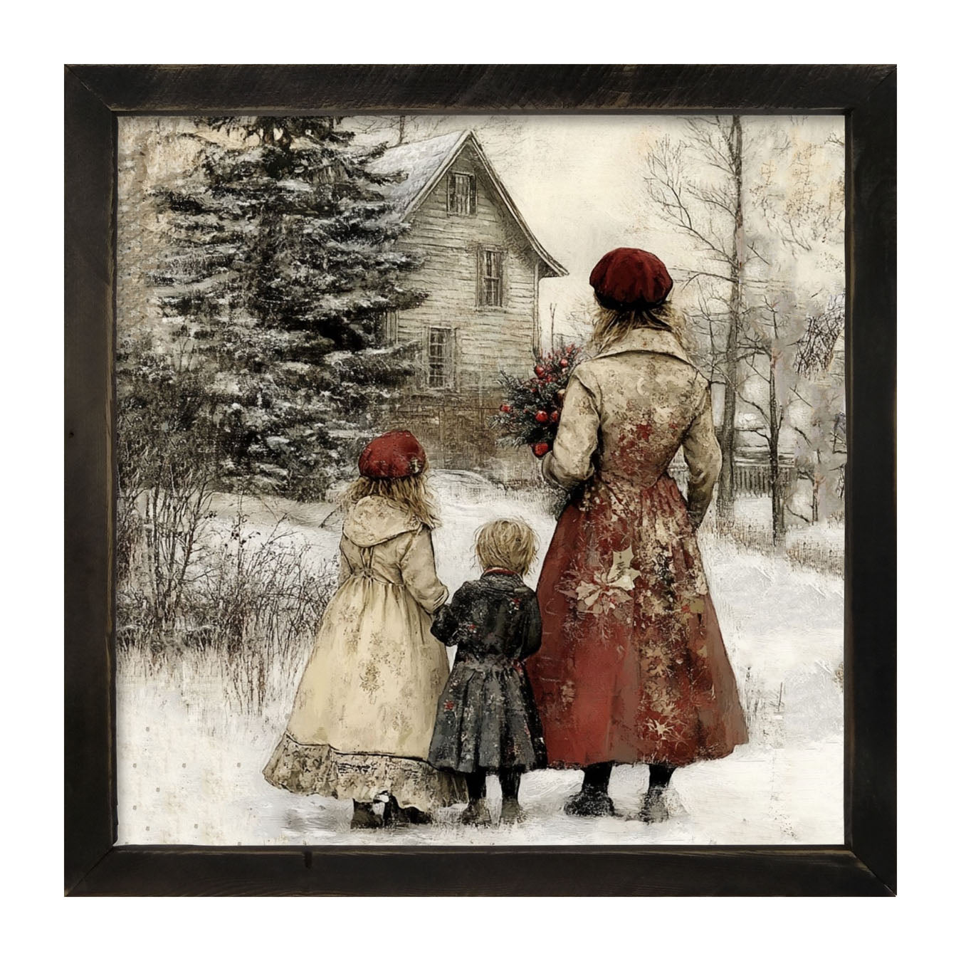 A Winter Visit - Framed Art