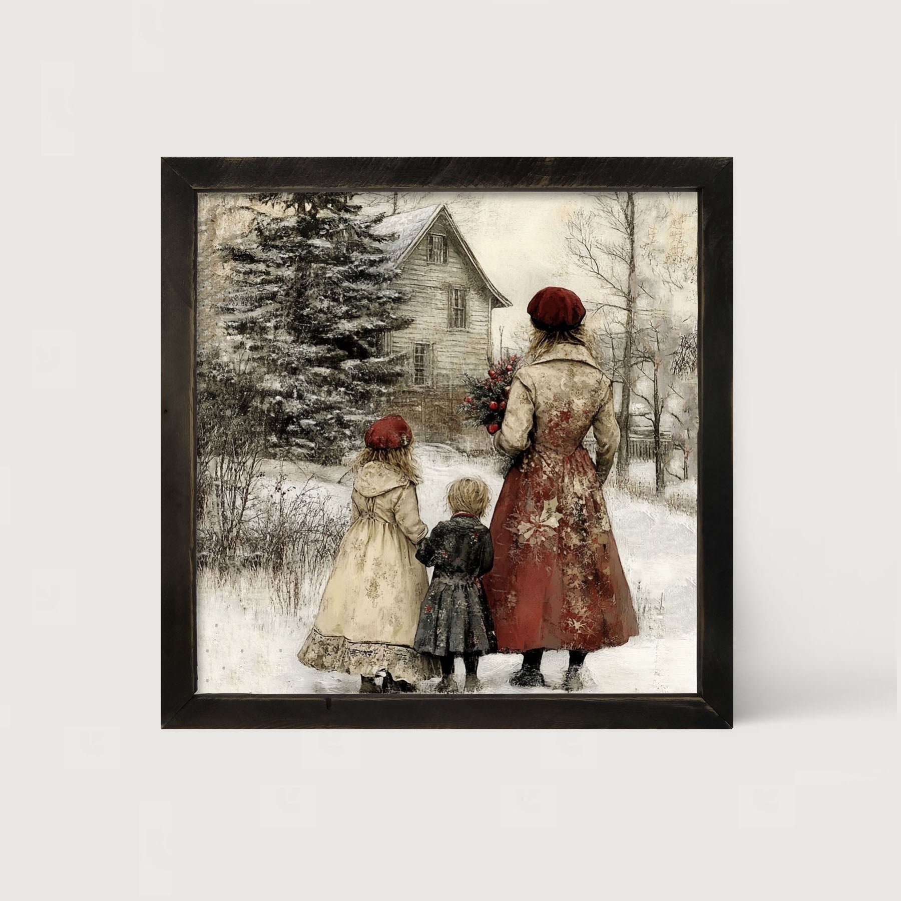 A Winter Visit - Framed Art