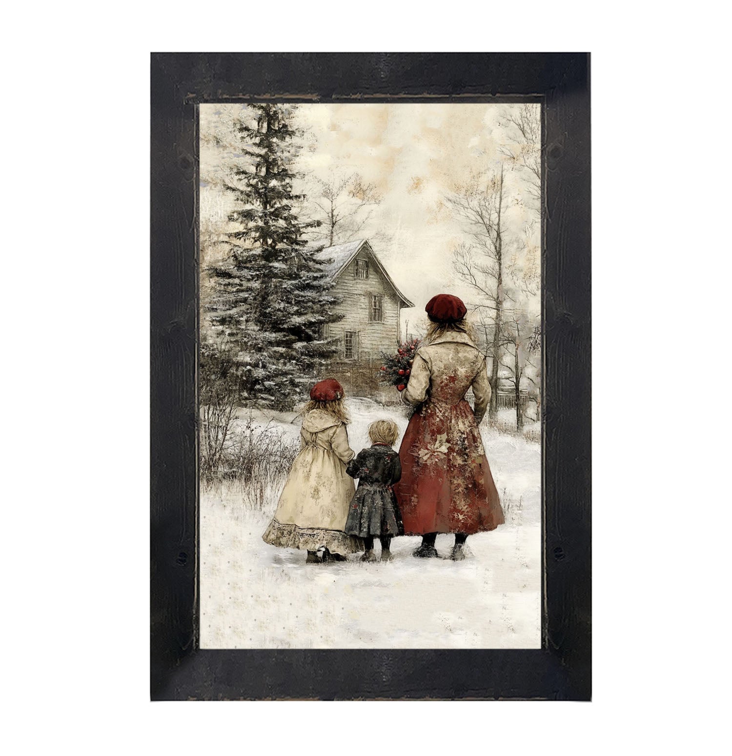 A Winter Visit - Framed Art