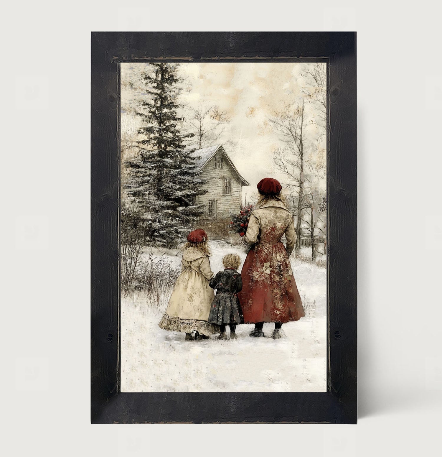 A Winter Visit - Framed Art