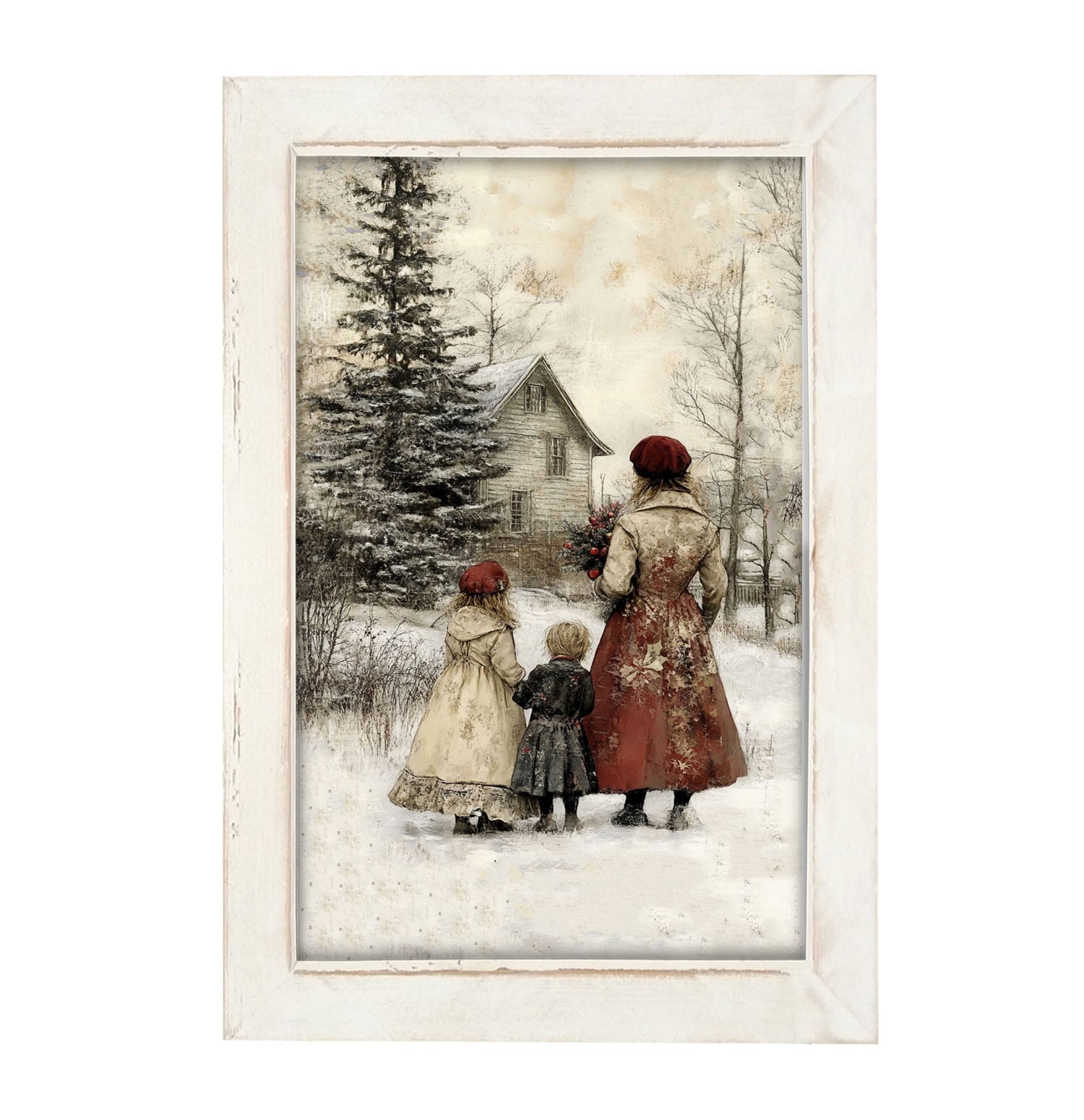 A Winter Visit - Framed Art