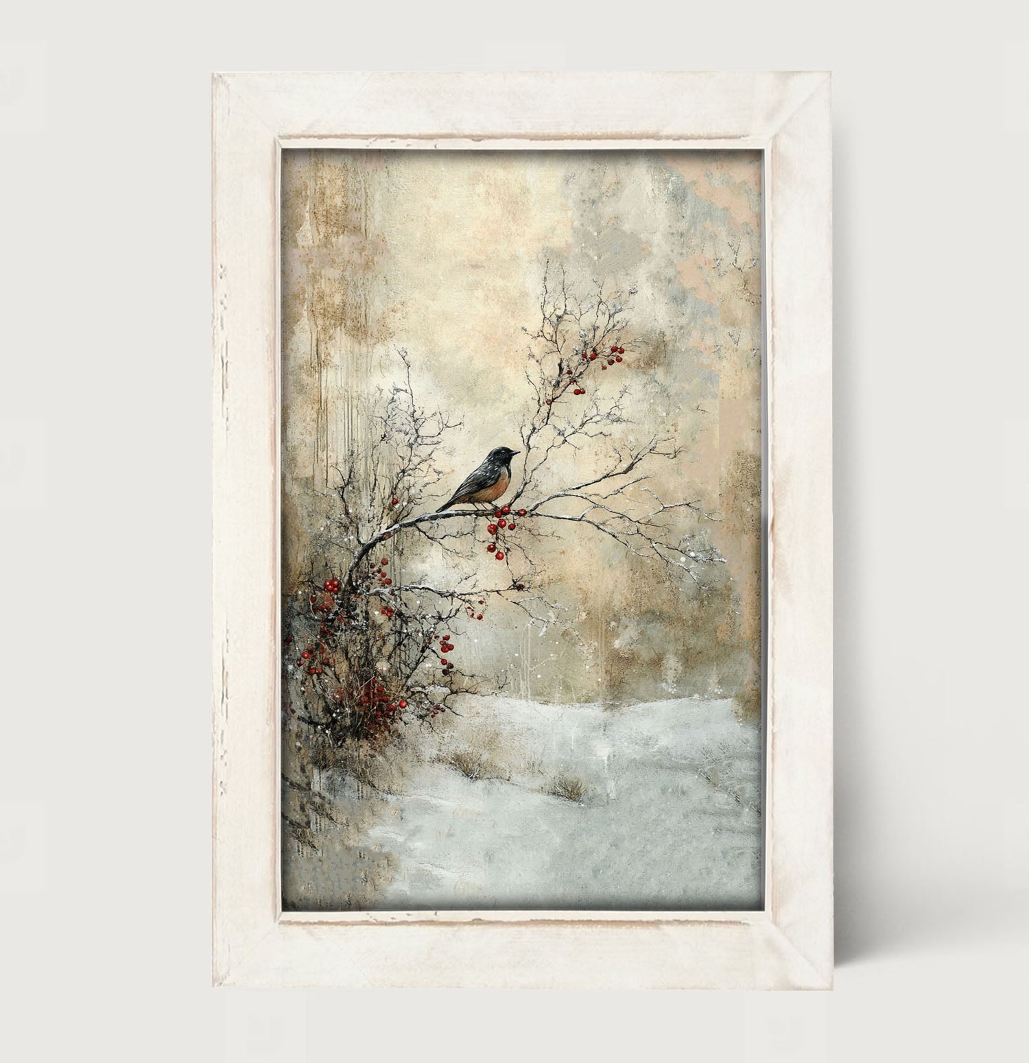 Bird on Berry Branch