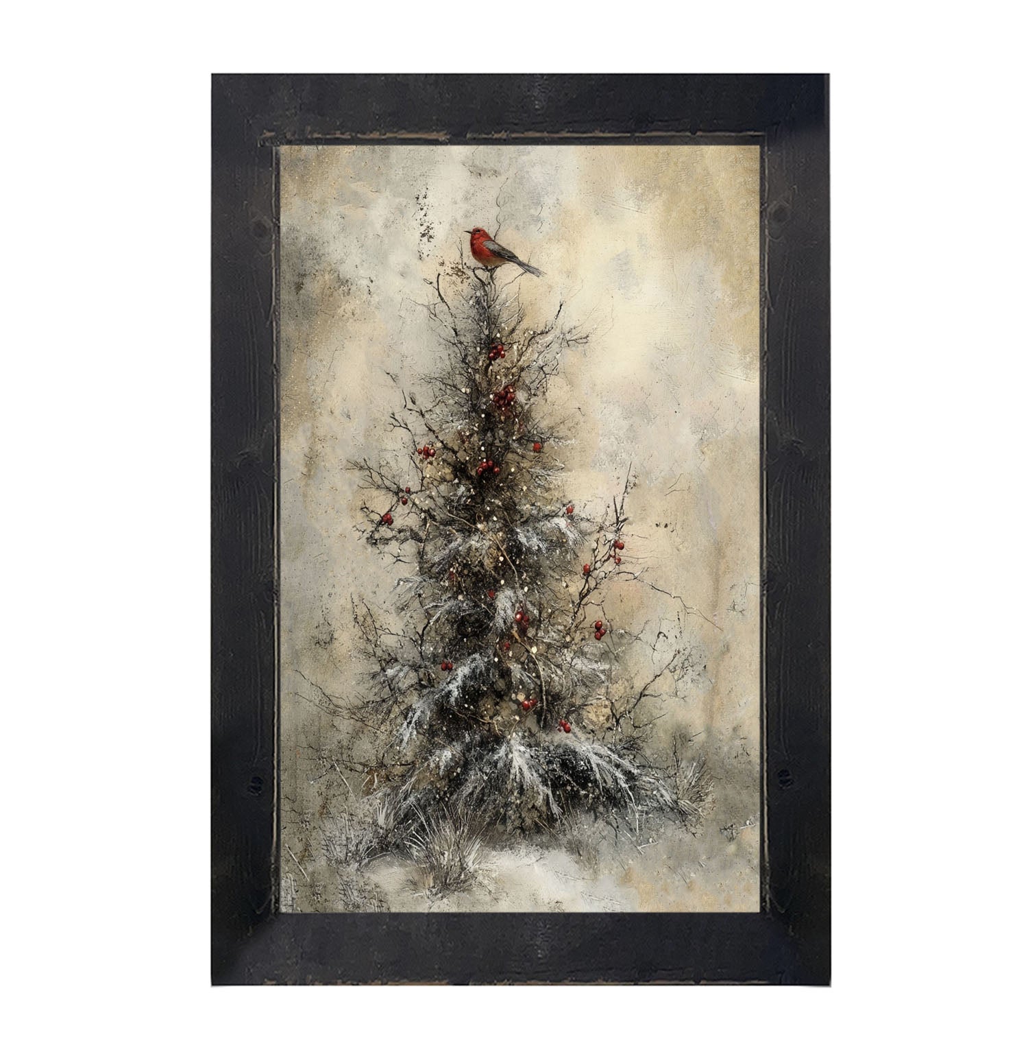 Christmas Cardinal - Framed Art