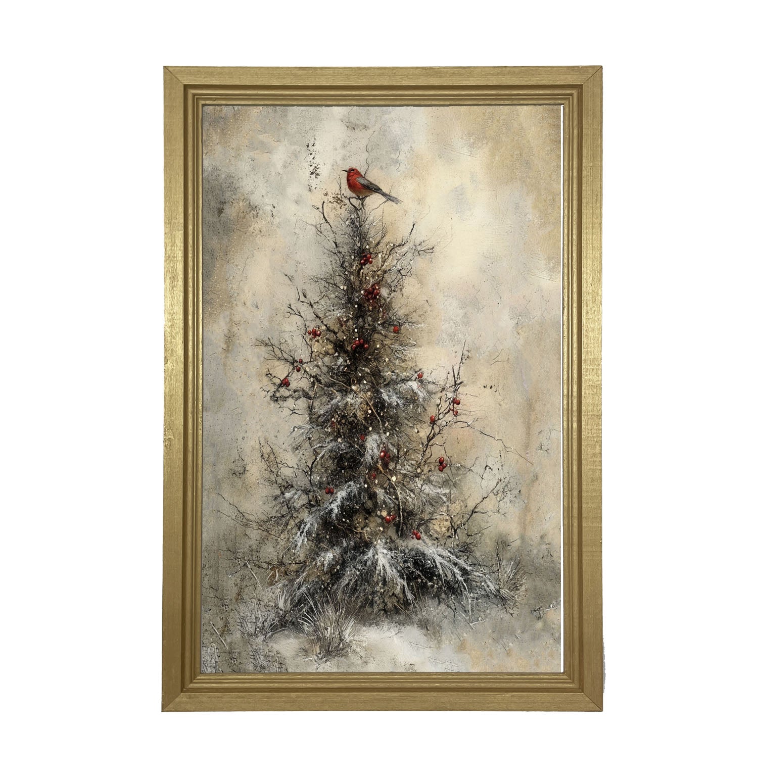 Christmas Cardinal - Framed Art