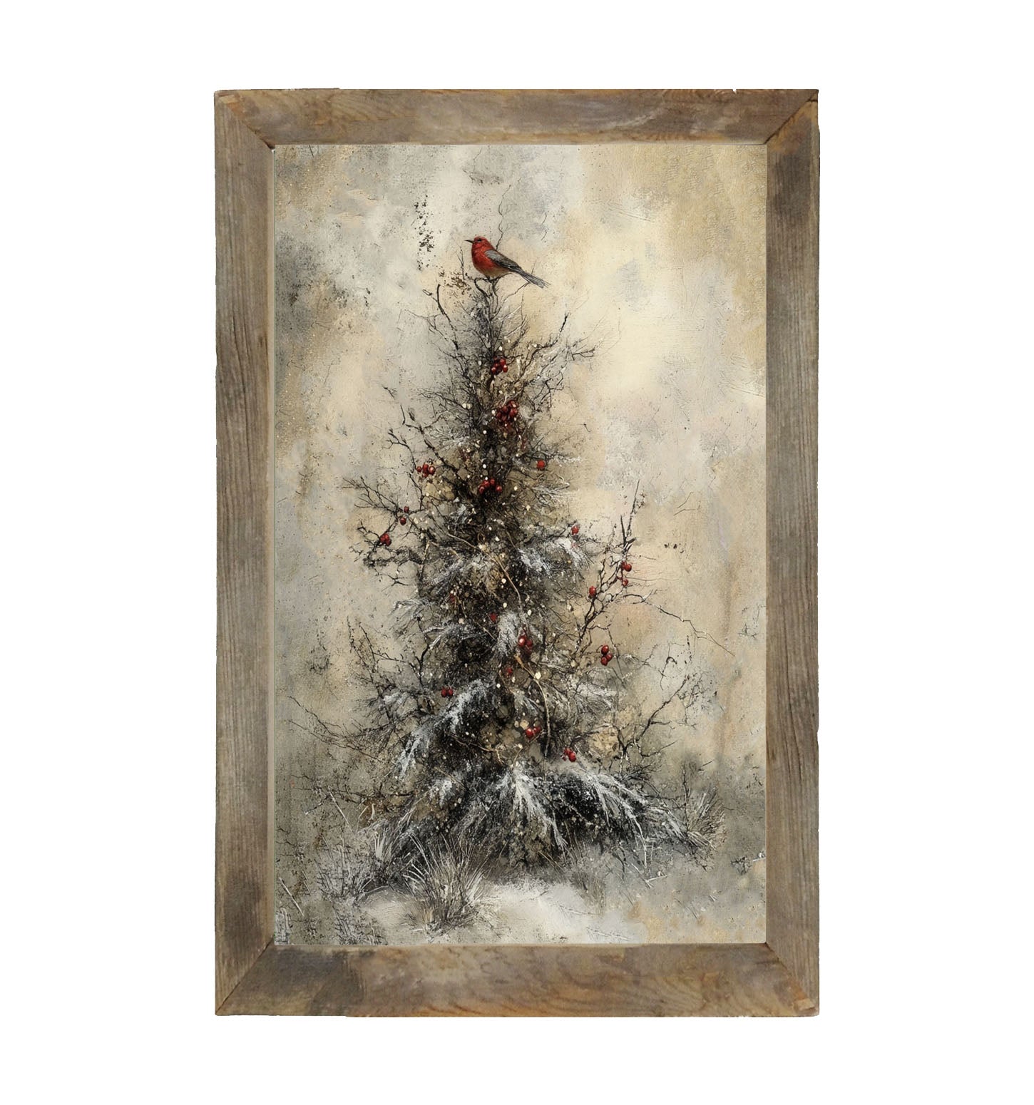 Christmas Cardinal - Framed Art