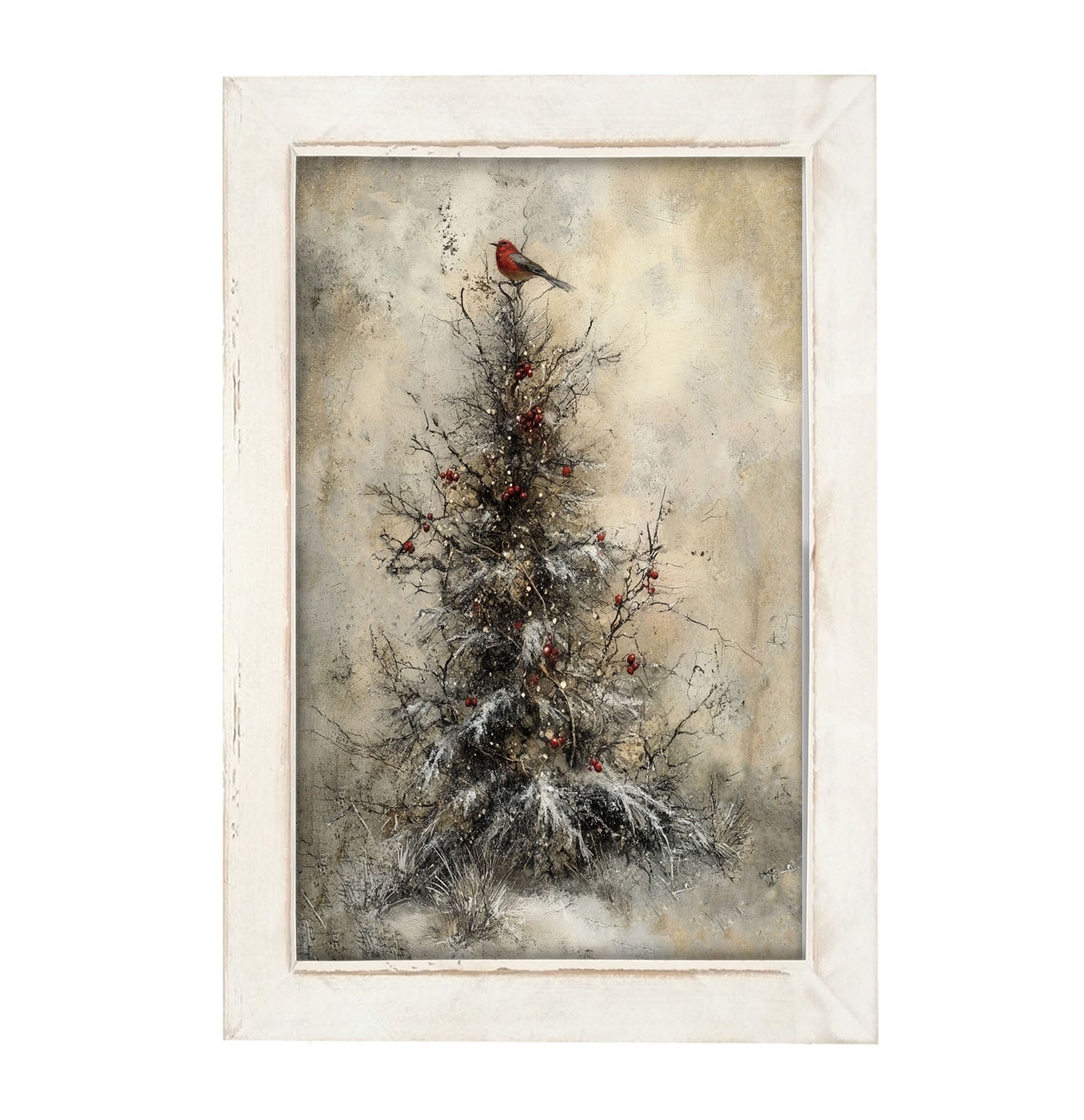 Christmas Cardinal - Framed Art